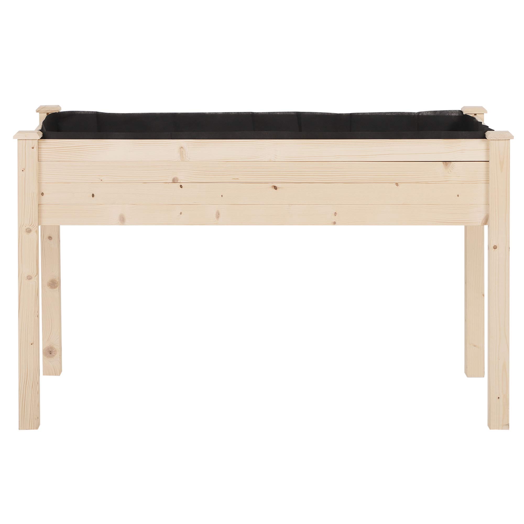 Outsunny Doniczka na nogach Doniczka Rozmiar: 122L x 56l x 76H cm Wkładki nawadniające + filc drenażowy w zestawie z litego drewna jodła