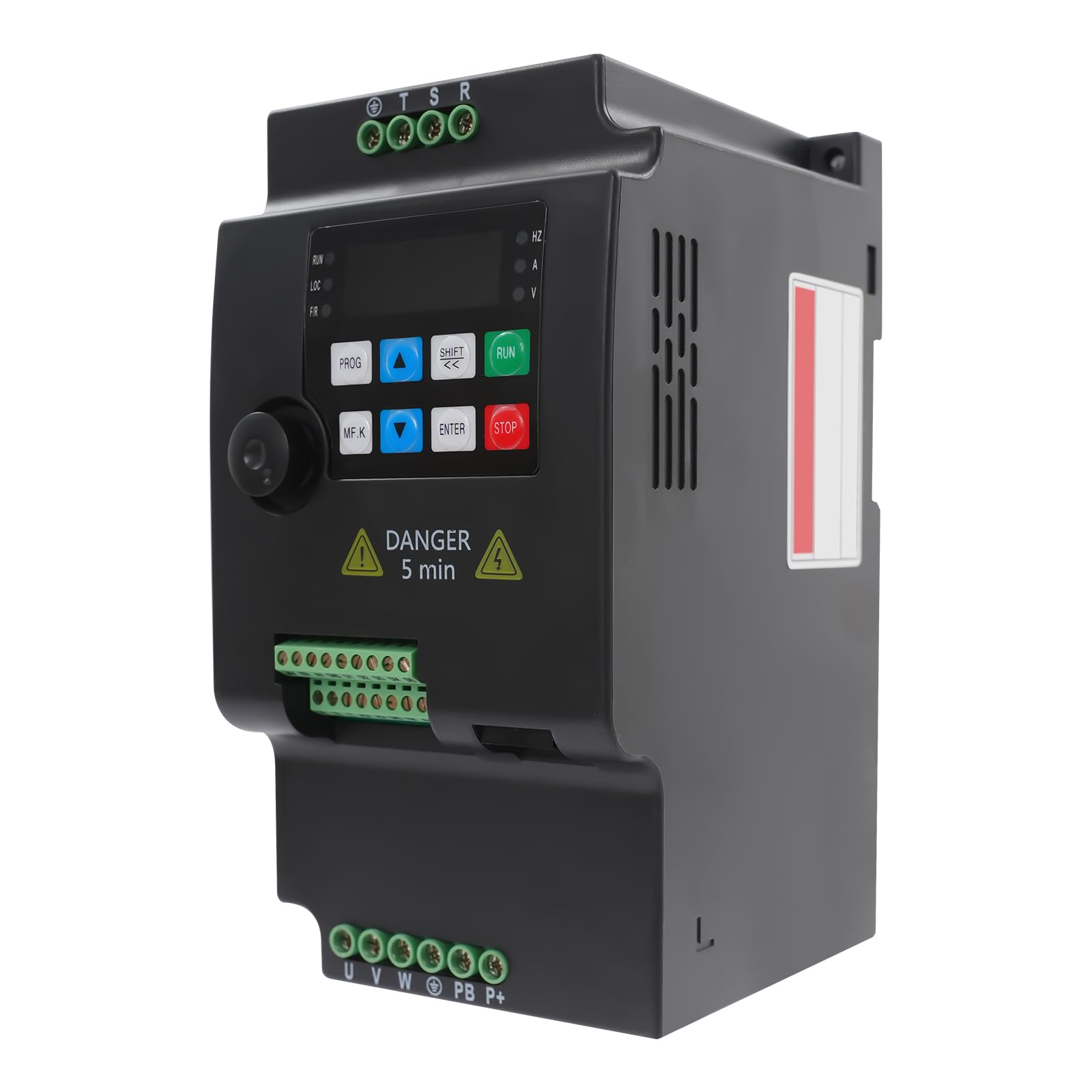 Convertidor de frecuencia de 5,5 kW, convertidor de 3 fases para control de motor industrial, 380 V entrada/salida, regulador de velocidad de alto par, adecuado para máquinas como bombas y