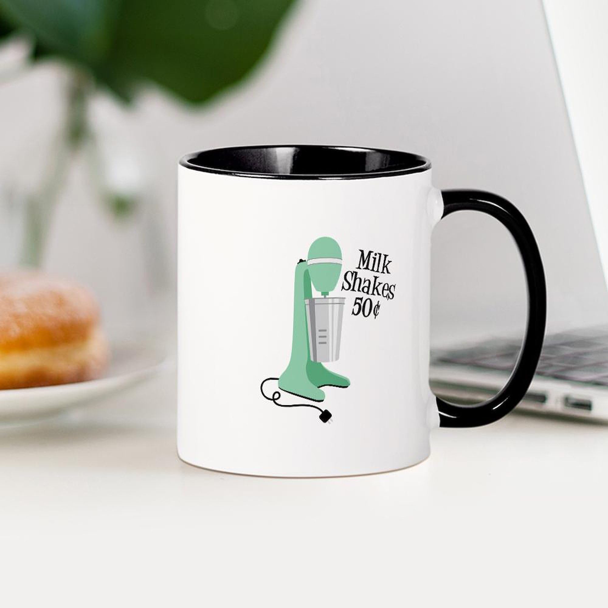 Amazon.com | CafePress Milk Shakes 50 Cents Mugs 11 oz (325 ml) Ceramic Coffee  Mug: Coffee Cups & Mugs