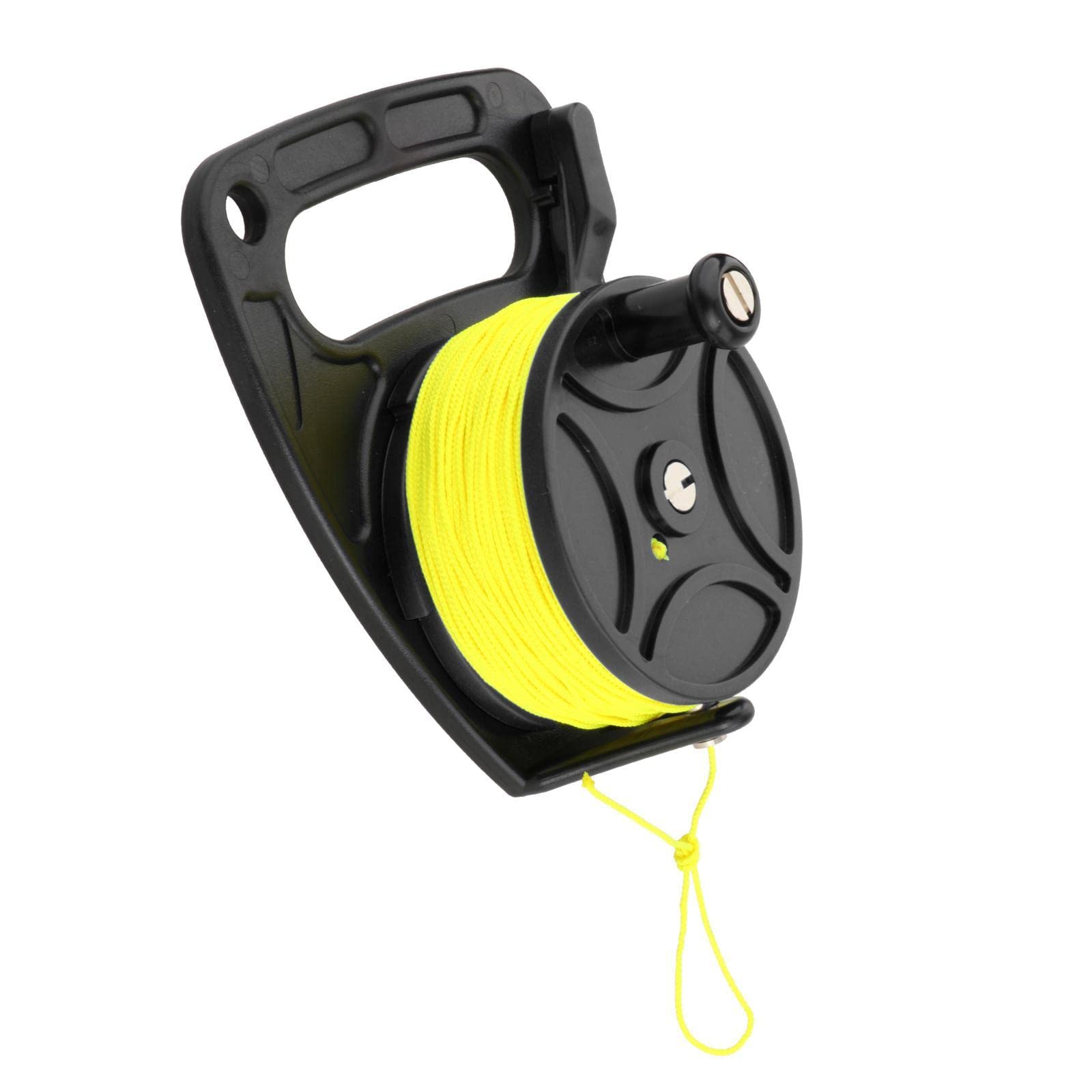 UJEAVETTE® Multi Purpose Scuba Diving Line Reel with Handle Safety Gear Kayak Anchor Black 83 Meters-image-9