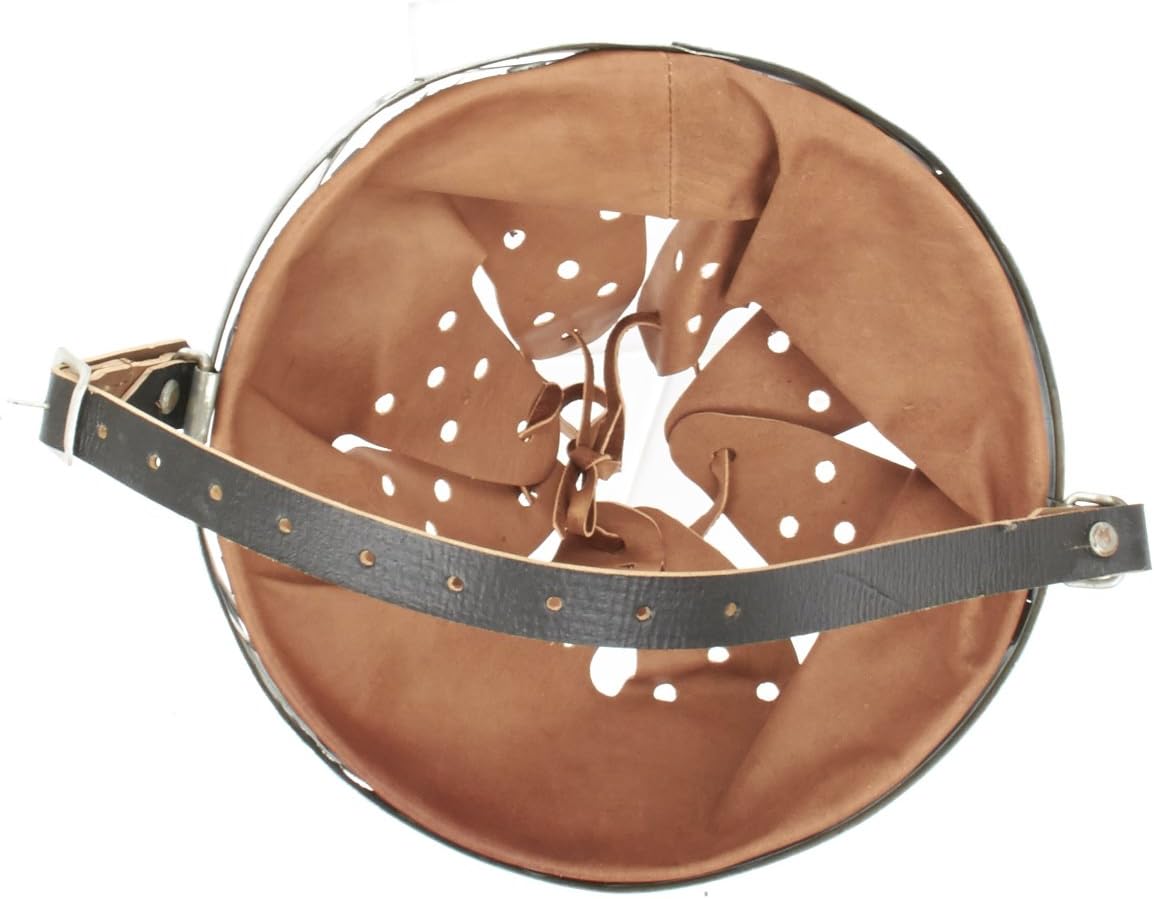 IMAGerman WWII Helmet Liner M31 & Chin Strap- Dated 1940, Size 64/56 (US 7)