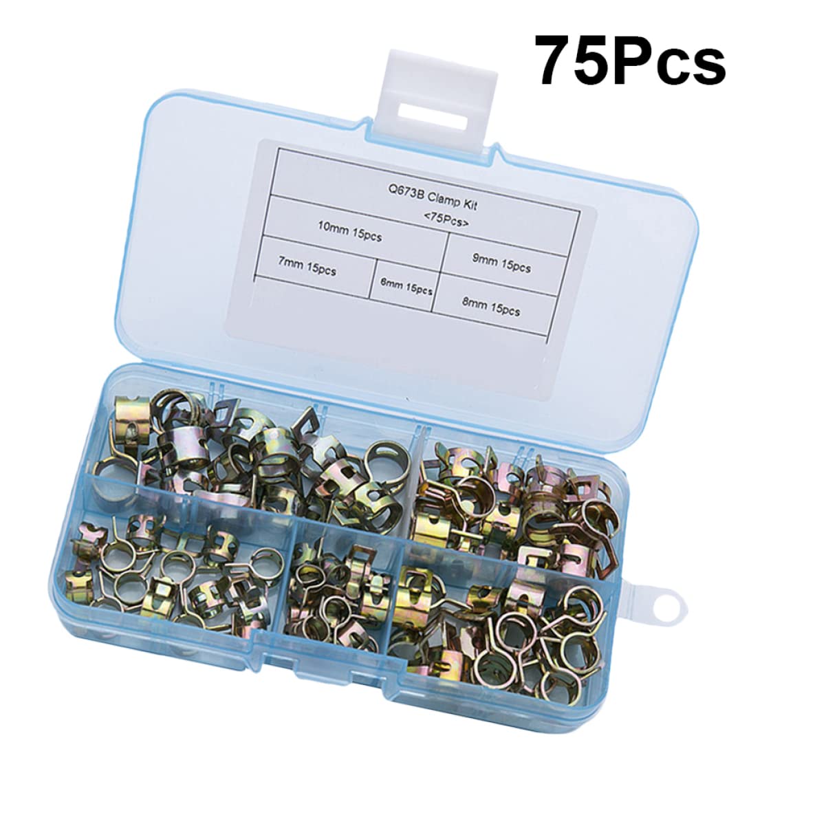 DOITOOL Lot de 2 Colliers de Serrage Universels en Métal pour Tuyaux M8 Et M10 Légers 75 Pièces