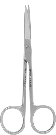 Excelta - 271 - Scissor - Straight Slim Blade - Two Star - SS, 1.25" 31.25mm, 0.4" Height, 0.3" Wide, 4.75" Length