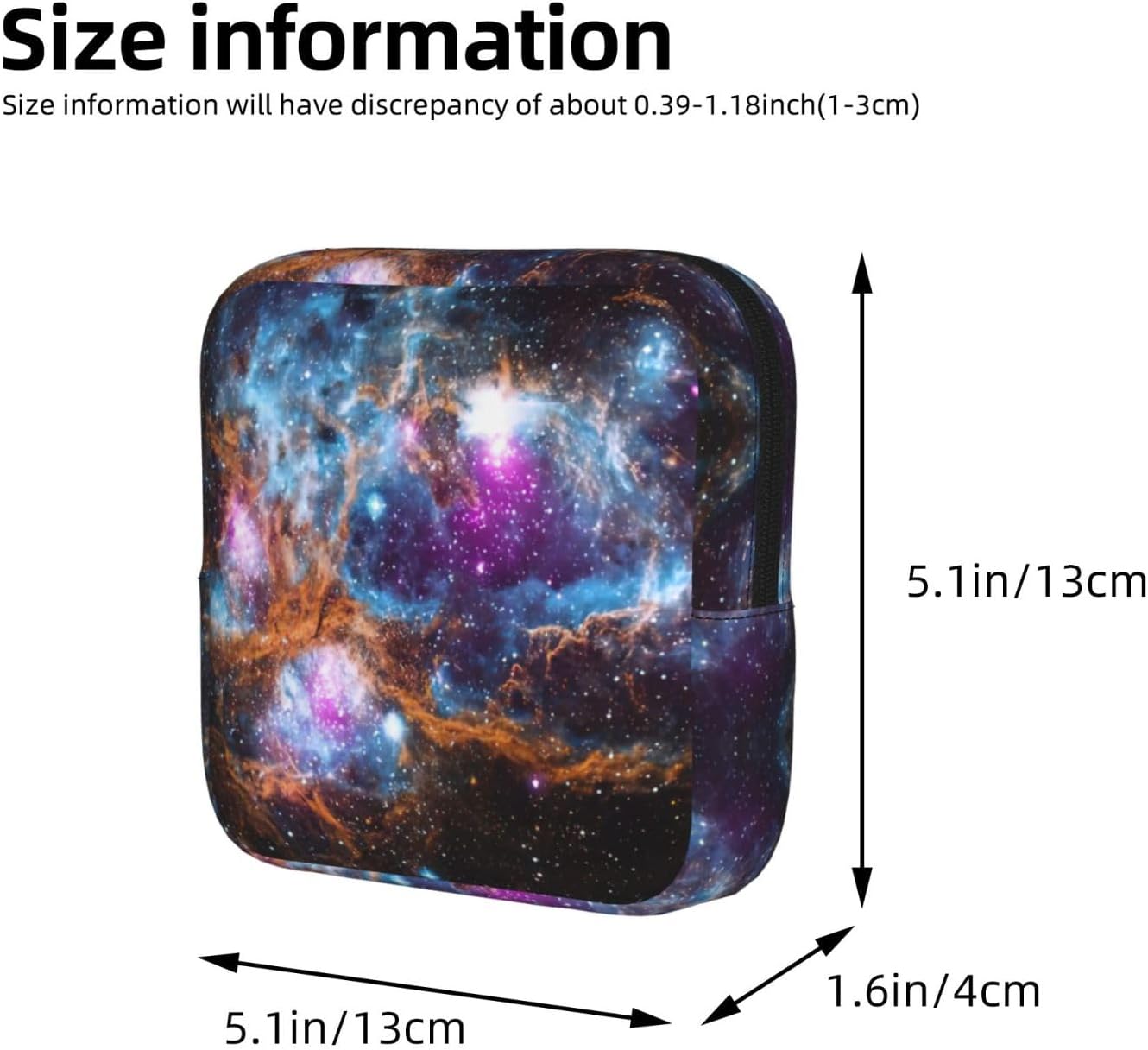 Universe Galaxy Space Print Women Period Bag Sanitary Pouch Portable Pad Pouch Tampon Holder Small Zipper Pouch Storage Bag
