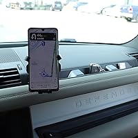 Vista 4 de YIWANG Caja de almacenamiento lateral de copiloto negro para Land Rover Defender 90 110 2020-22 accesorios de coche (con soporte para teléfono móvil)