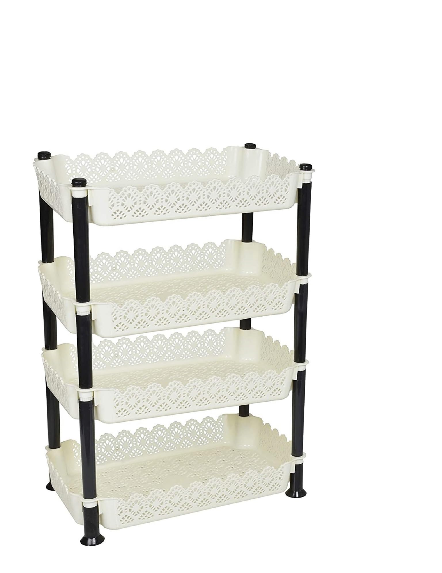 ARISTO Plastic Storage Rack 4 Shelfs, White (1 Piece), Medium (VR10935)-image-40