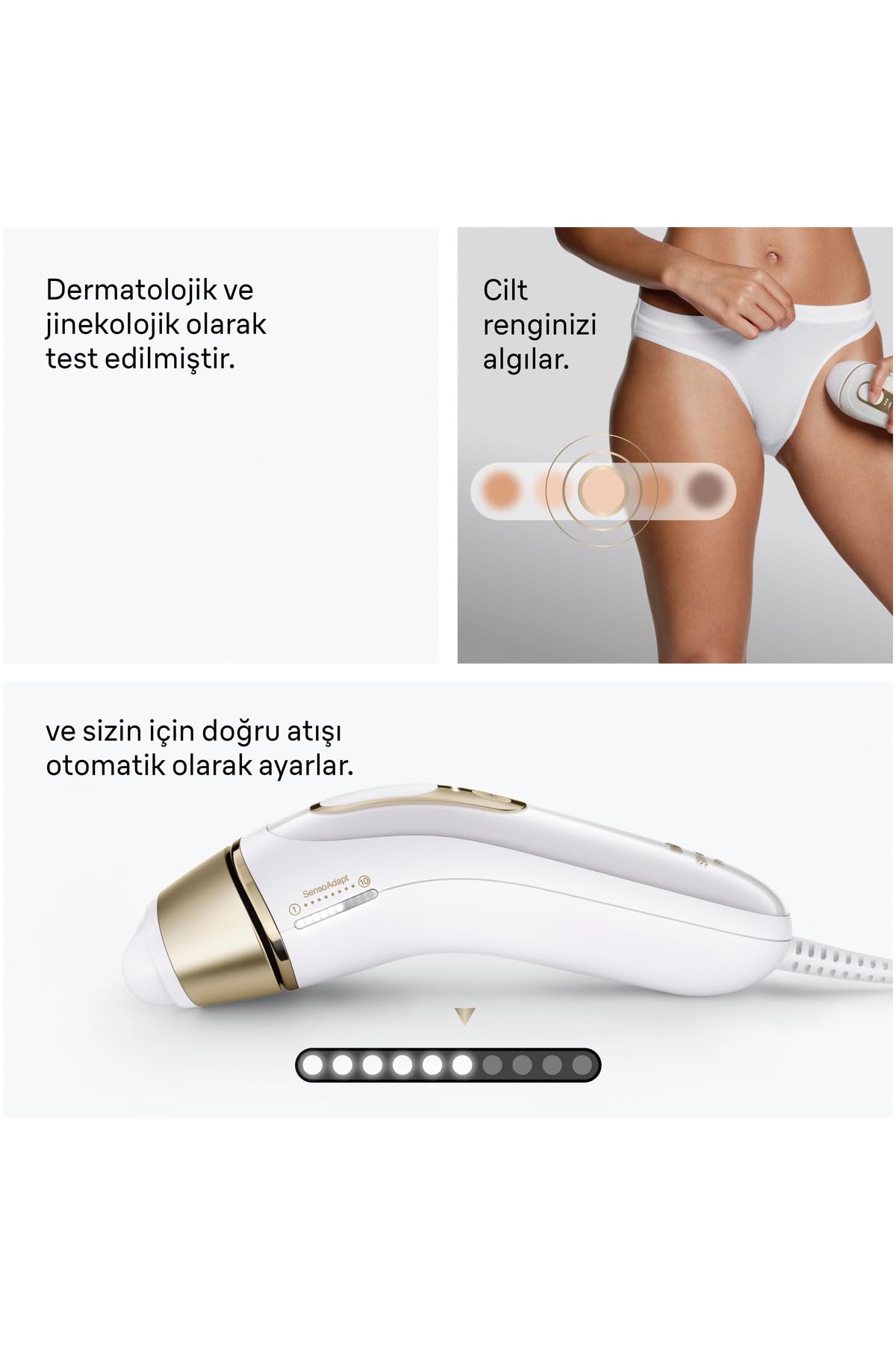 Braun Silk·Expert pro 5 pulsacyjny depilator, 4 głowice, pl5412 złoty