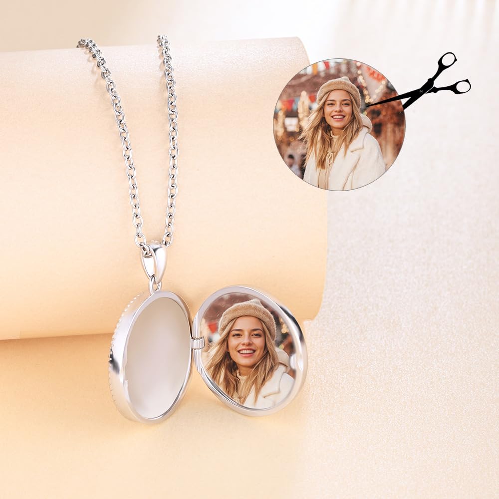 Collana da donna in argento Sterling 925, medaglione con albero della vita, apribile per foto