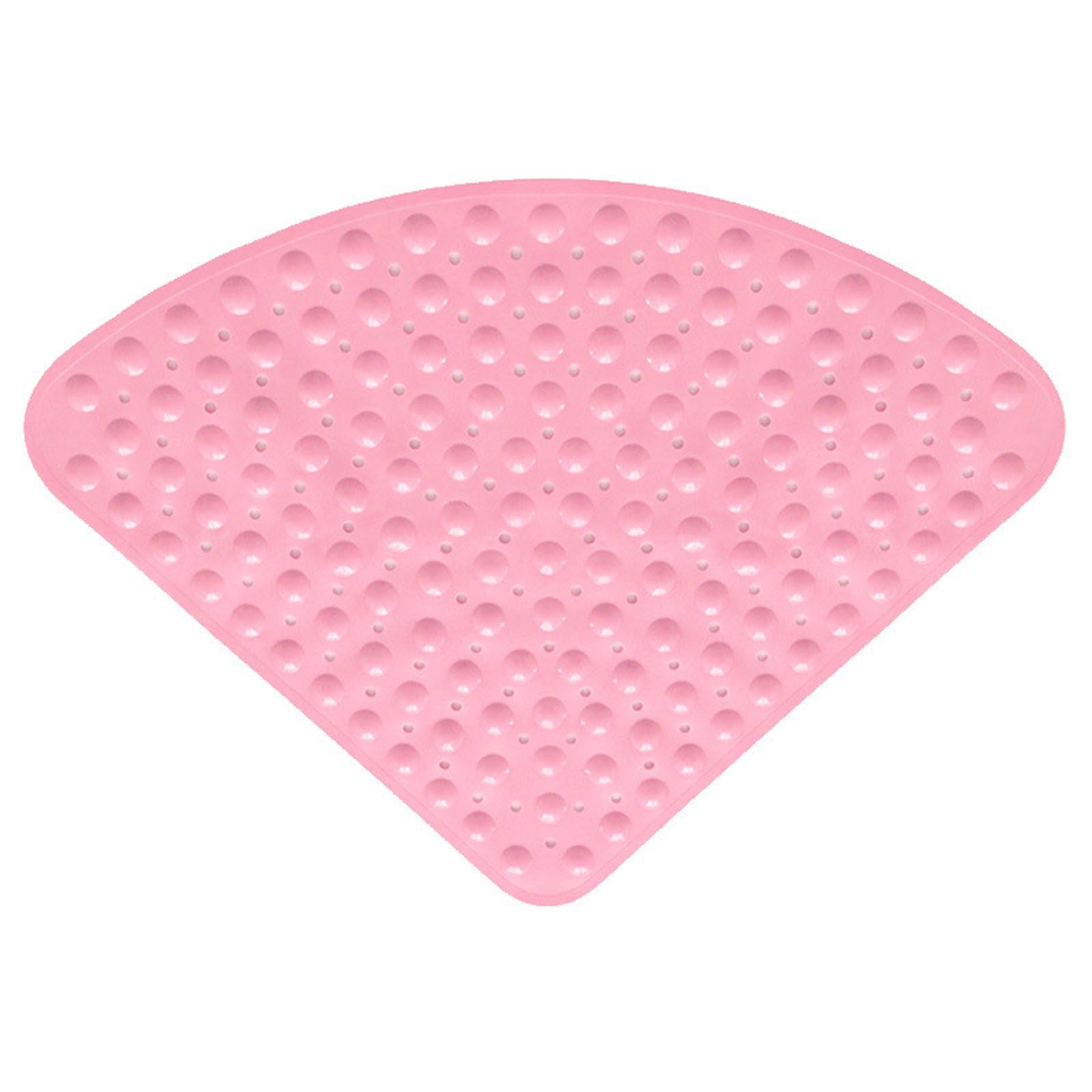 RobustWeg Quadrant Loofah Shower Mat With Drain,corner Shower Mat Bottom Of Shower,Anti-Slip Quadrant Bath Mat,Anti-Bacterial,Non Slip,massage,Quadrant Shape Shower Mats For Inside Shower.