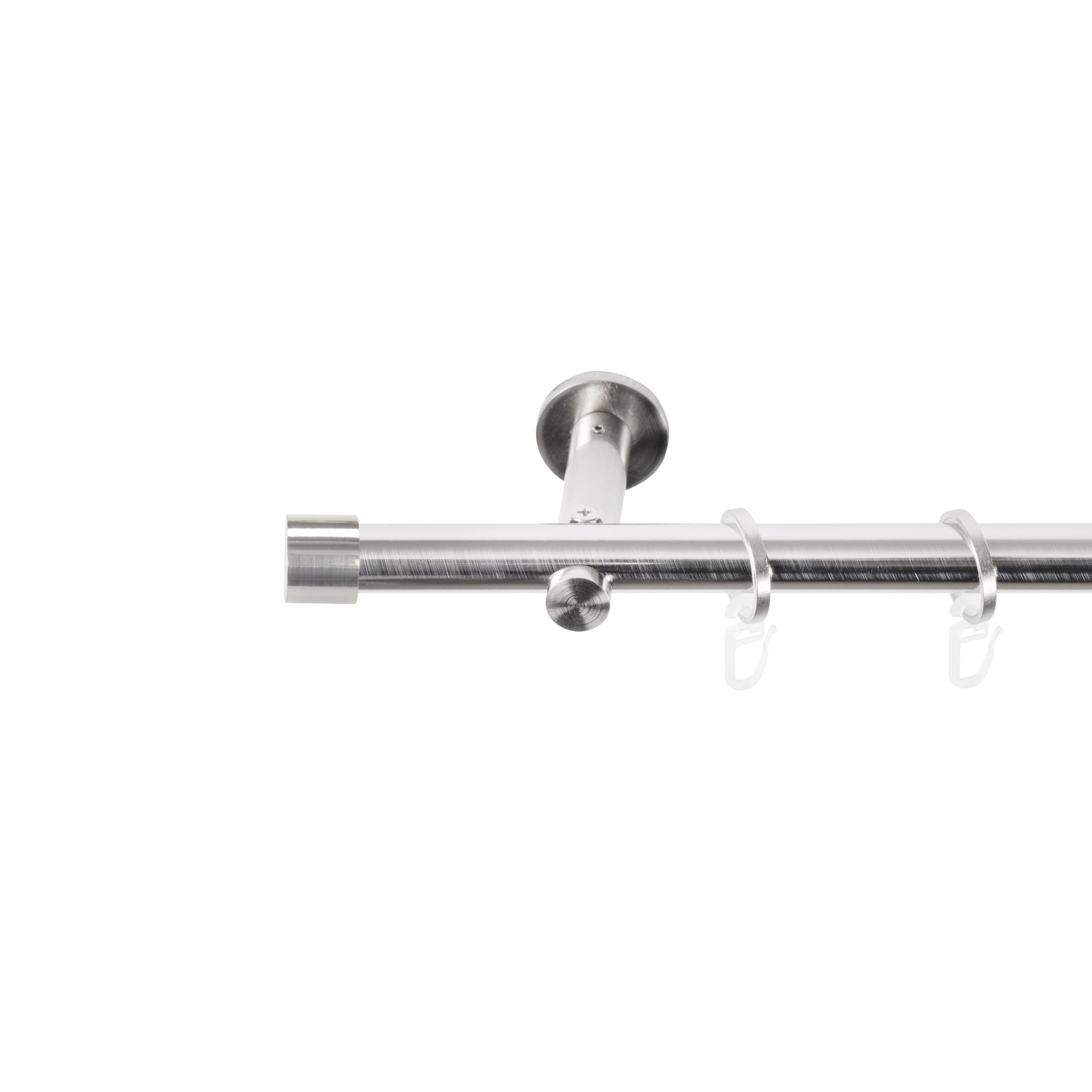 SN Deco Gardinenstange Brest Edelstahl optik 1-Lauf, 360cm, Komplettset