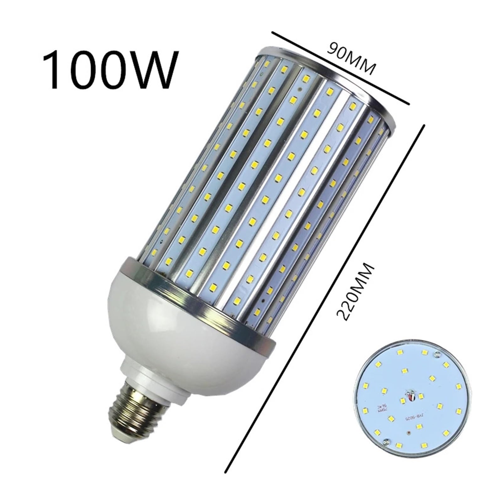 Bombilla LED de 25 W-250 W con carcasa de aluminio, E26, E27, E39, E40, luz de calle, luz blanca cálida fría para el hogar, el garaje y el almacén(Cool white 7000K,E26_80W)