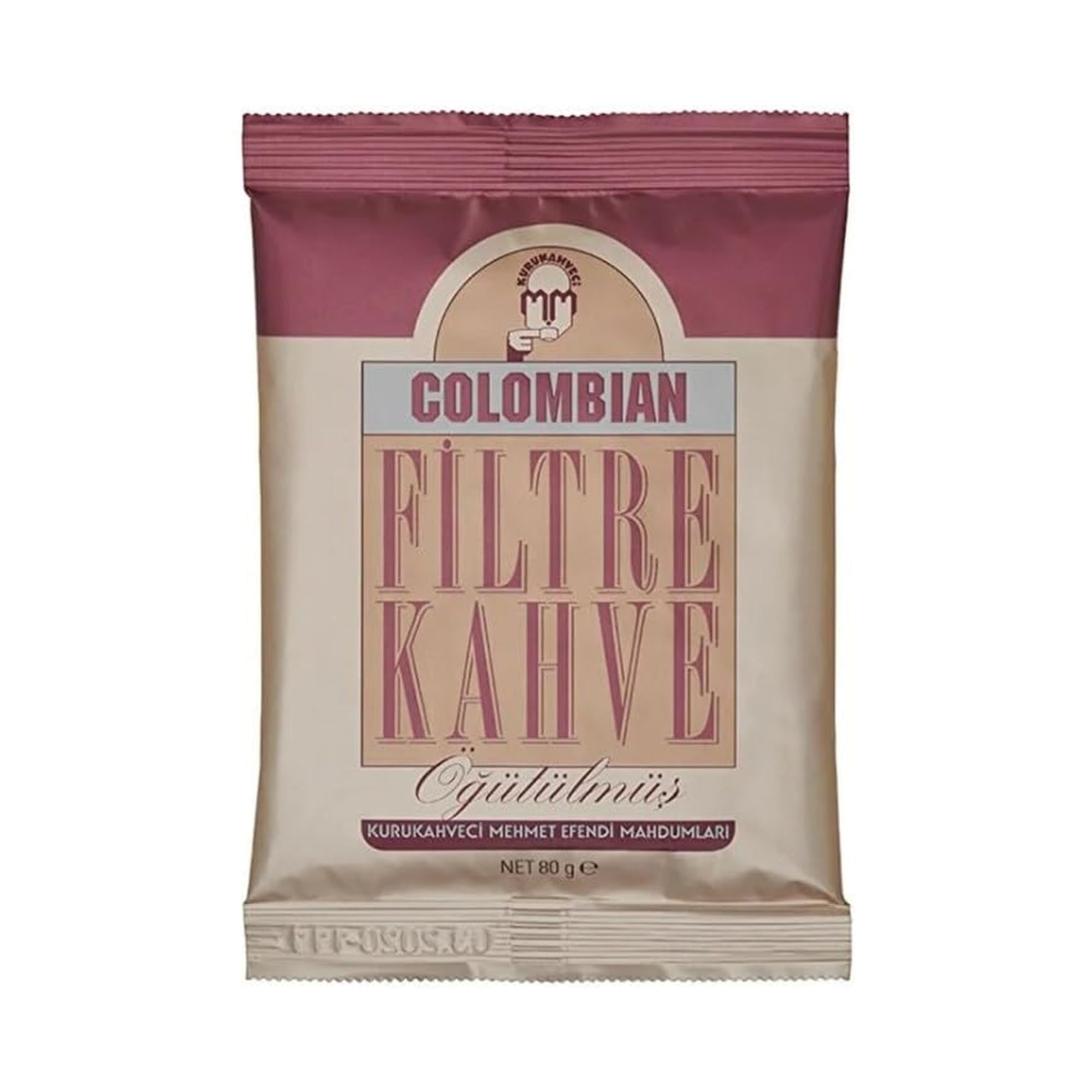 KURUKAHVECI MEHMET EFENDI Kolumbijski filtr do kawy świeżo zmielony, bogaty aromat, pełne naturalne słodkawe orzechy laskowe do czekolady, smak karmelowy 2,82 l OZ / 80 g