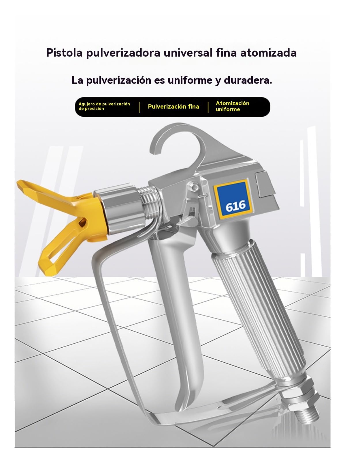 Pulverizador de Pintura, Pistola pulverizadora, accesorios, filtro for cabezal de pistola, pintura de látex, pintura de masilla, varilla universal for pistola pulverizadora con mango recto(1700)