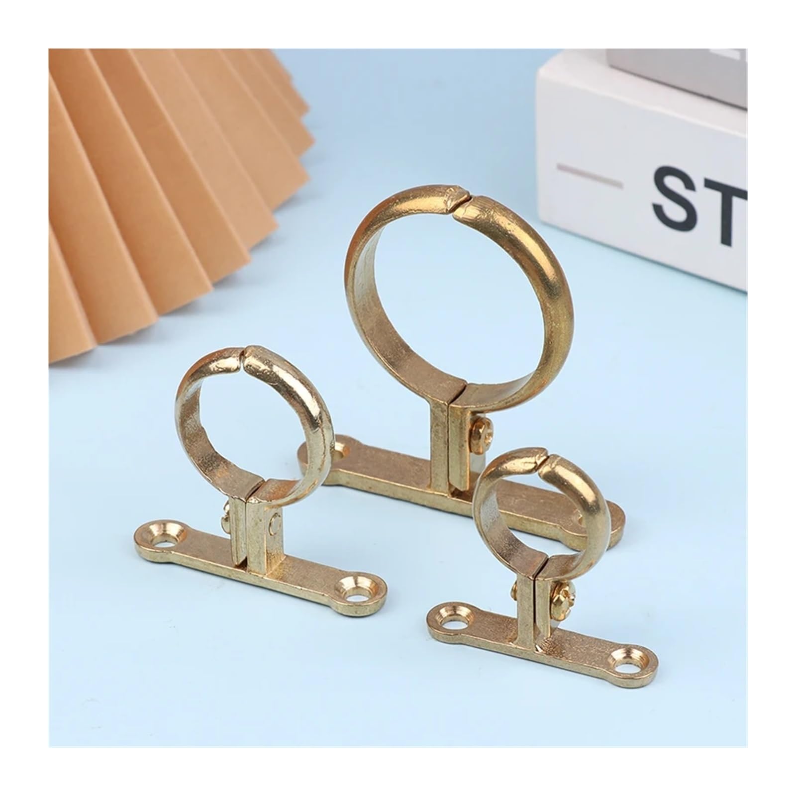 Staffa for morsetto for tubi in ottone, supporto idraulico for tubo dorato con diametro esterno di 15-54 mm(35MM)