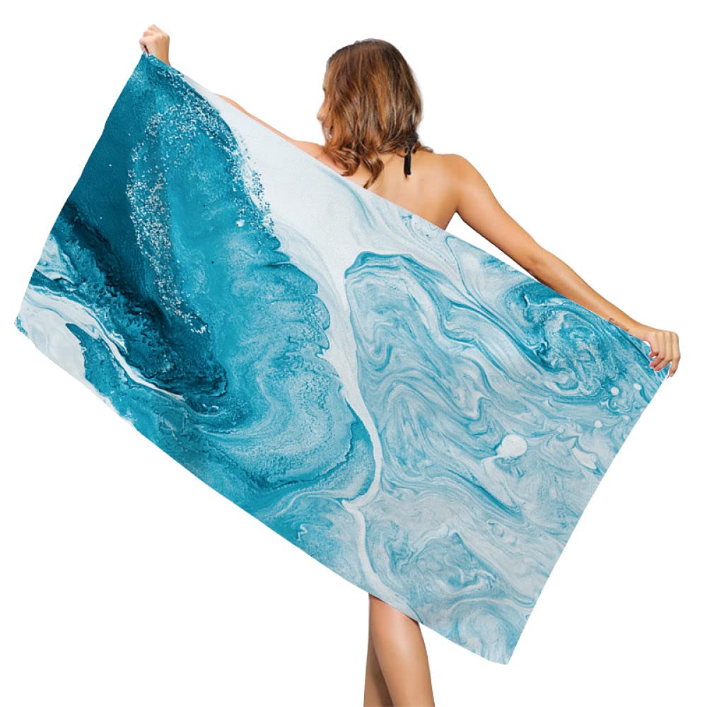 SIHATE Microvezel strandlaken tijgerprint strandhanddoeken luipaardprint super absorberend sneldrogend zandvrije vakantie badhanddoek voor yoga reizen gym zwemmen 200 x 200 cm