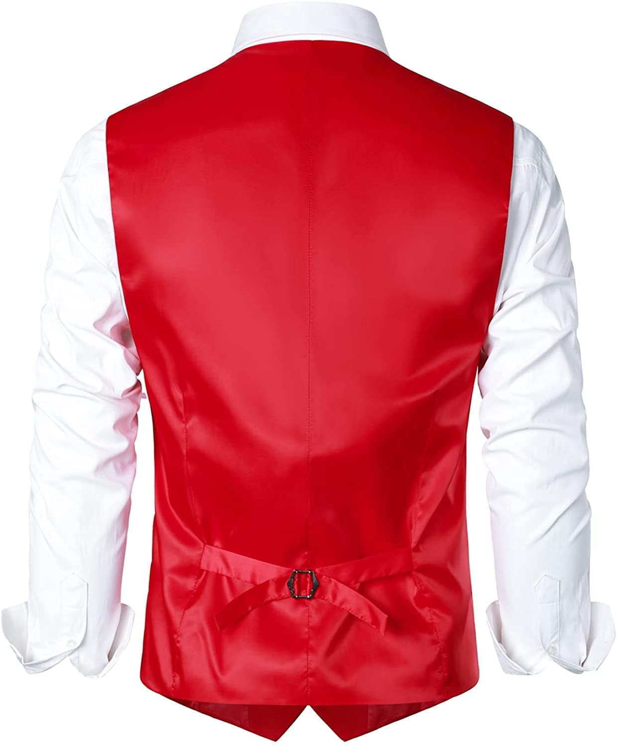 PARKLEES Gilet da uomo hipster urbano design business formale slim fit abito smoking gilet