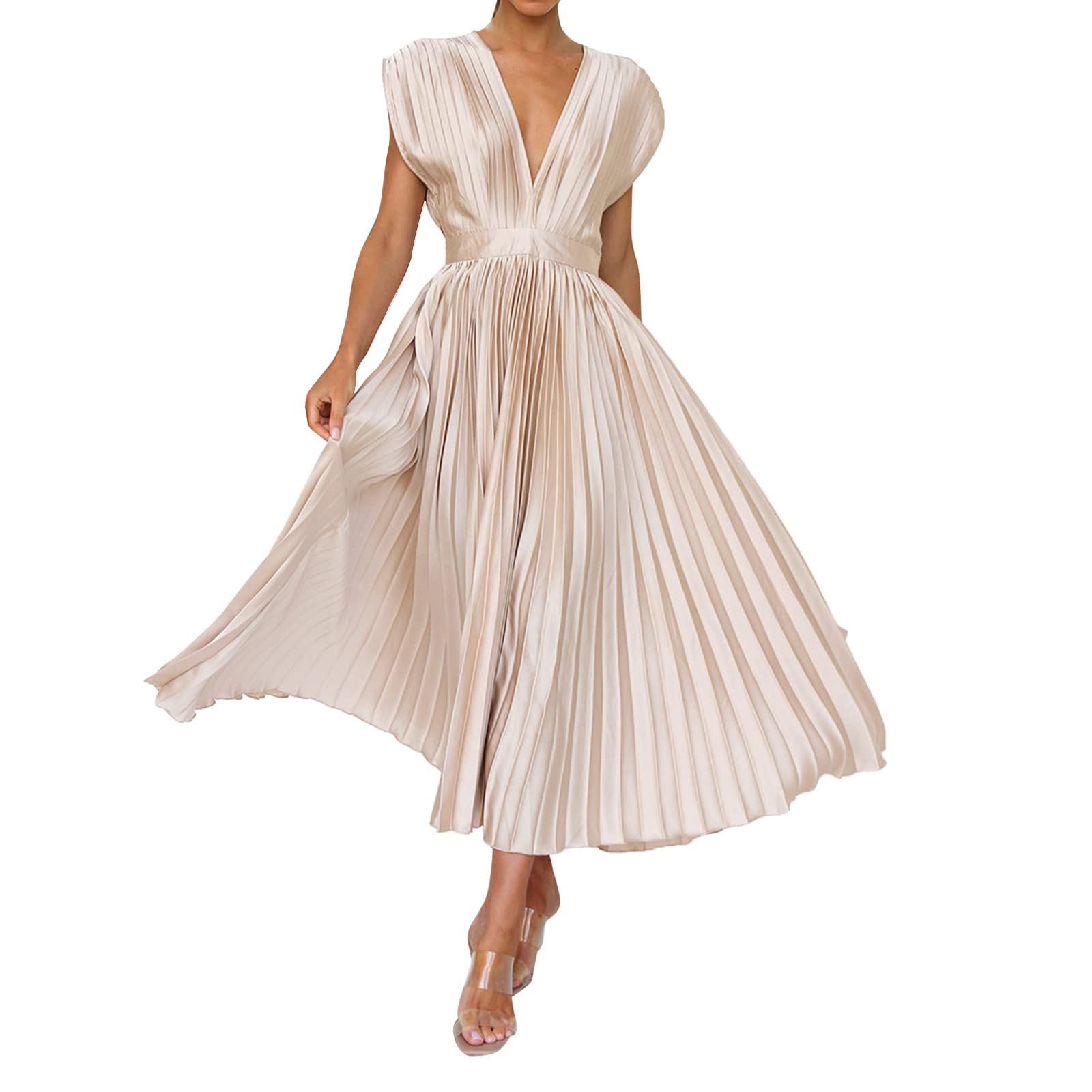 Abiti Donna Curvy Grazia Lunghi Banchetto Y2K Senza Manica da Sera Vintage Cocktail Party Cerimonia Abito da Donna Elegante da Donna Classico Abiti Donna Primavera 2023
