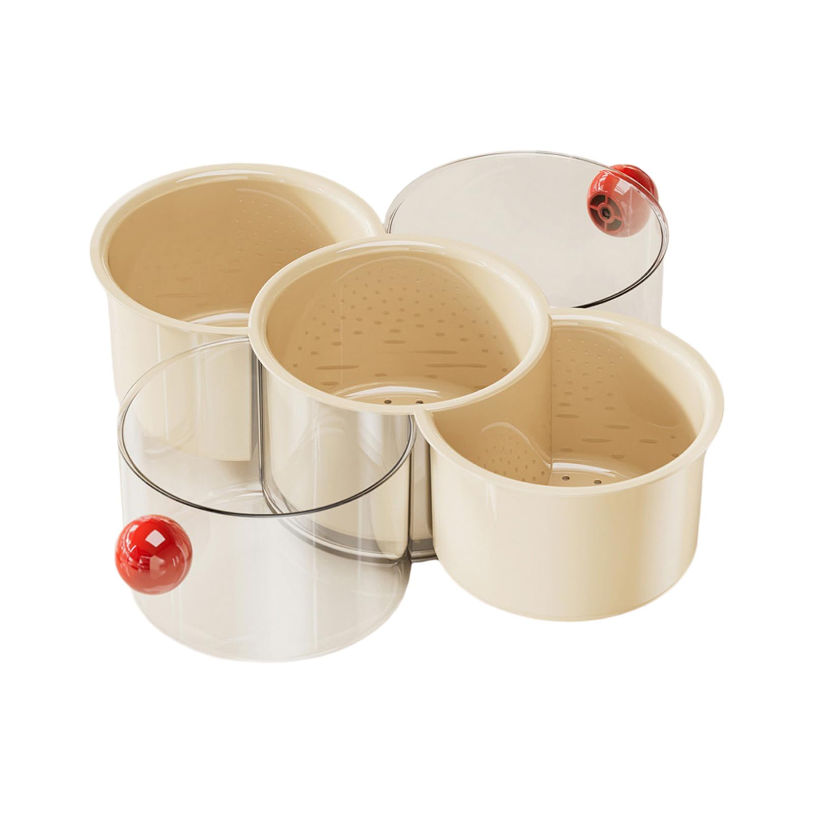 Jazuaiao B Innovative Rotating Serving Owl With 6 Sections And Leak Proof Ase Perfect For Parties Snacks Vegetables Rotating Divided Serving