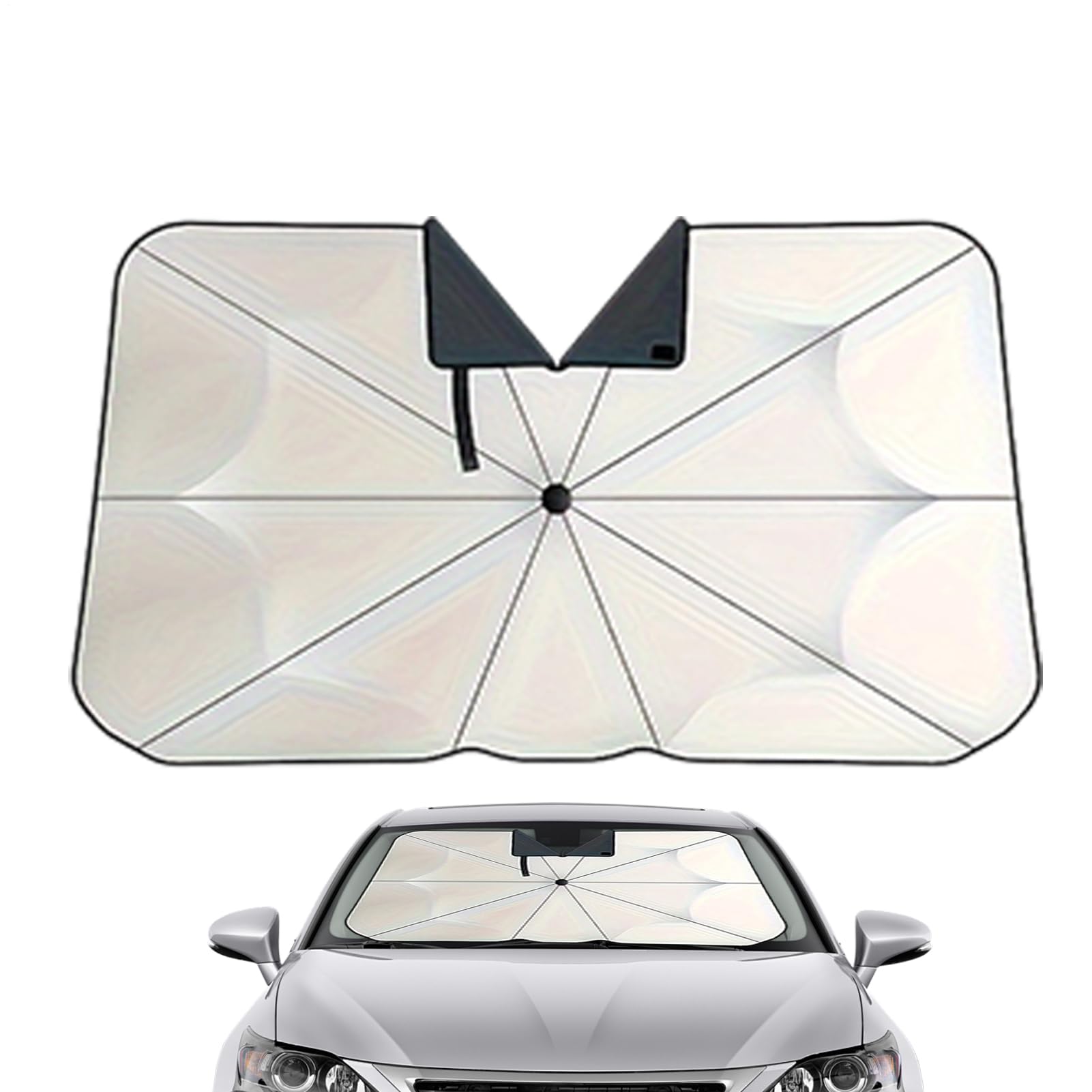 Parasol para Parabrisas contra Calor Extremo Sombrilla de Coche Plegable para Proteger el Salpicadero 8