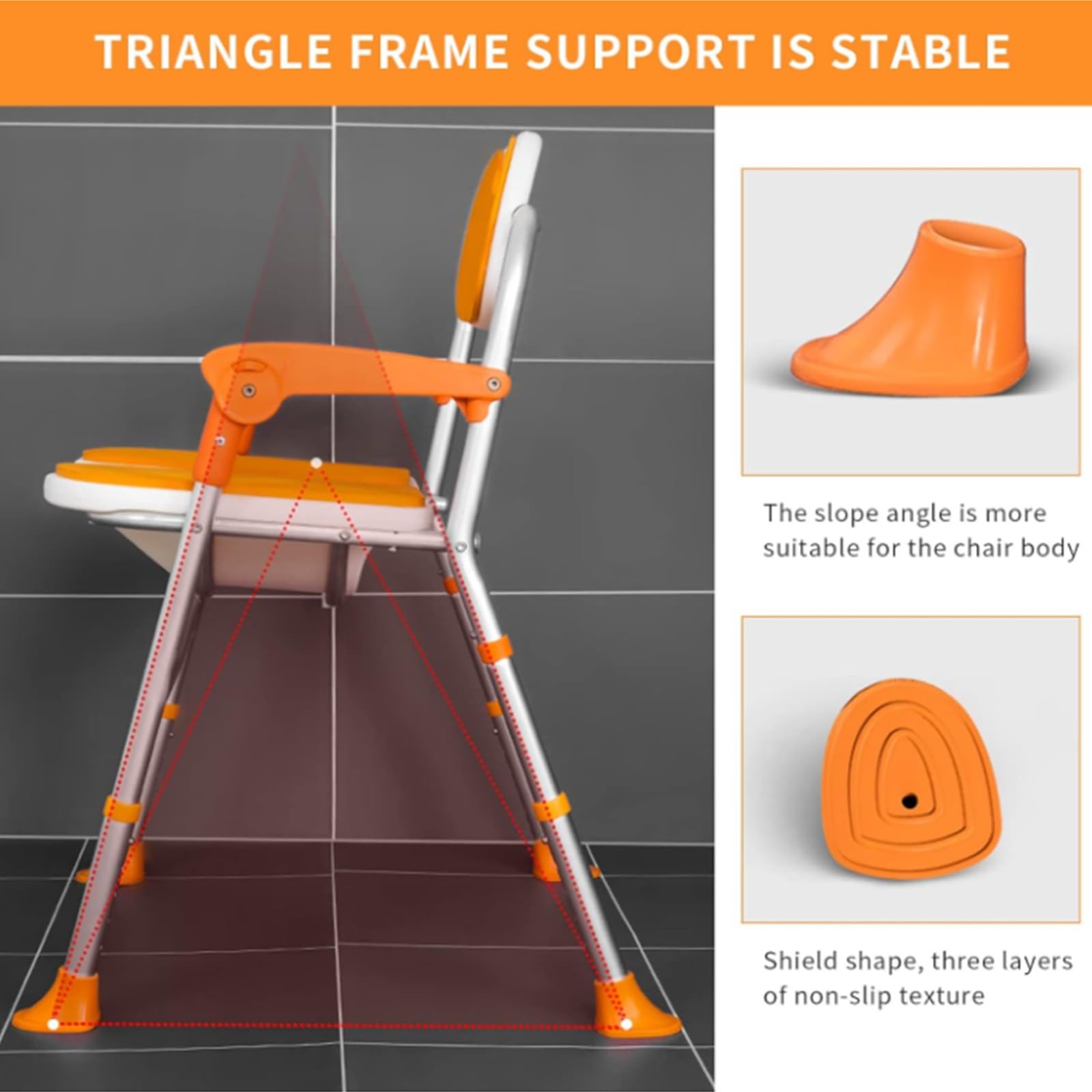 MRKU Silla de bañera Resistente con apoyabrazos y Respaldo para Personas Mayores, discapacitadas, Embarazadas y Personas Mayores. Asiento de Ducha Mejorado en Forma de U Que soporta hasta 400 Libras.