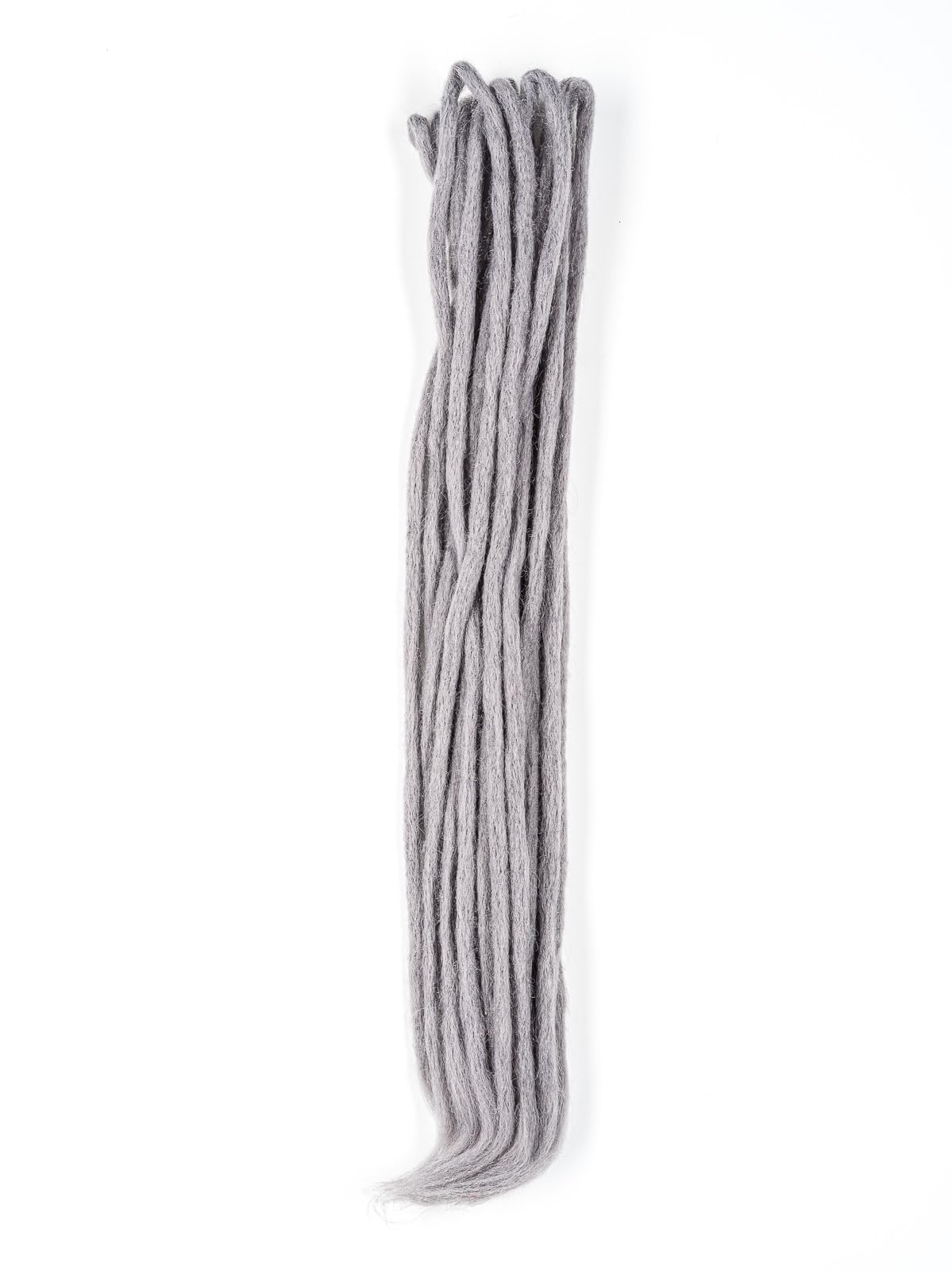 DreadLab - Double Ended Synthetic Dreadlocks (Pack of 10) Crochet Extensions (Grey Crochet), 60cm