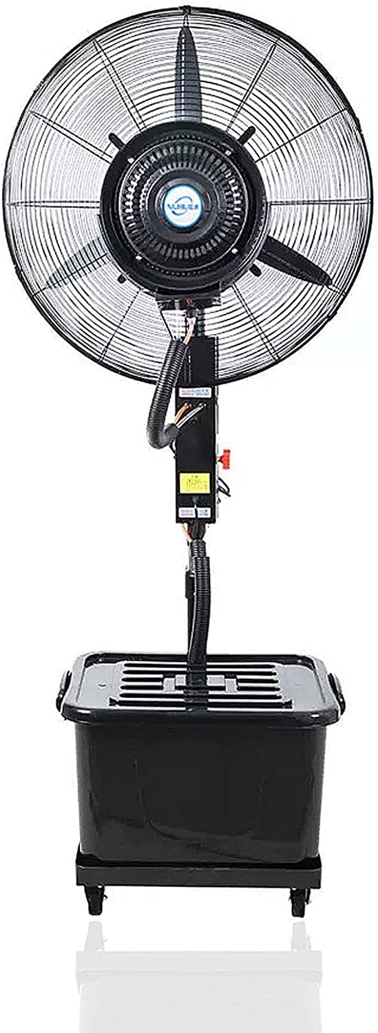 asdchZen Misting Pedestal Fan With 3 Speeds, 90°Oscillation & 43L Tank For Backyards, Patios, Outdoor Cooling
