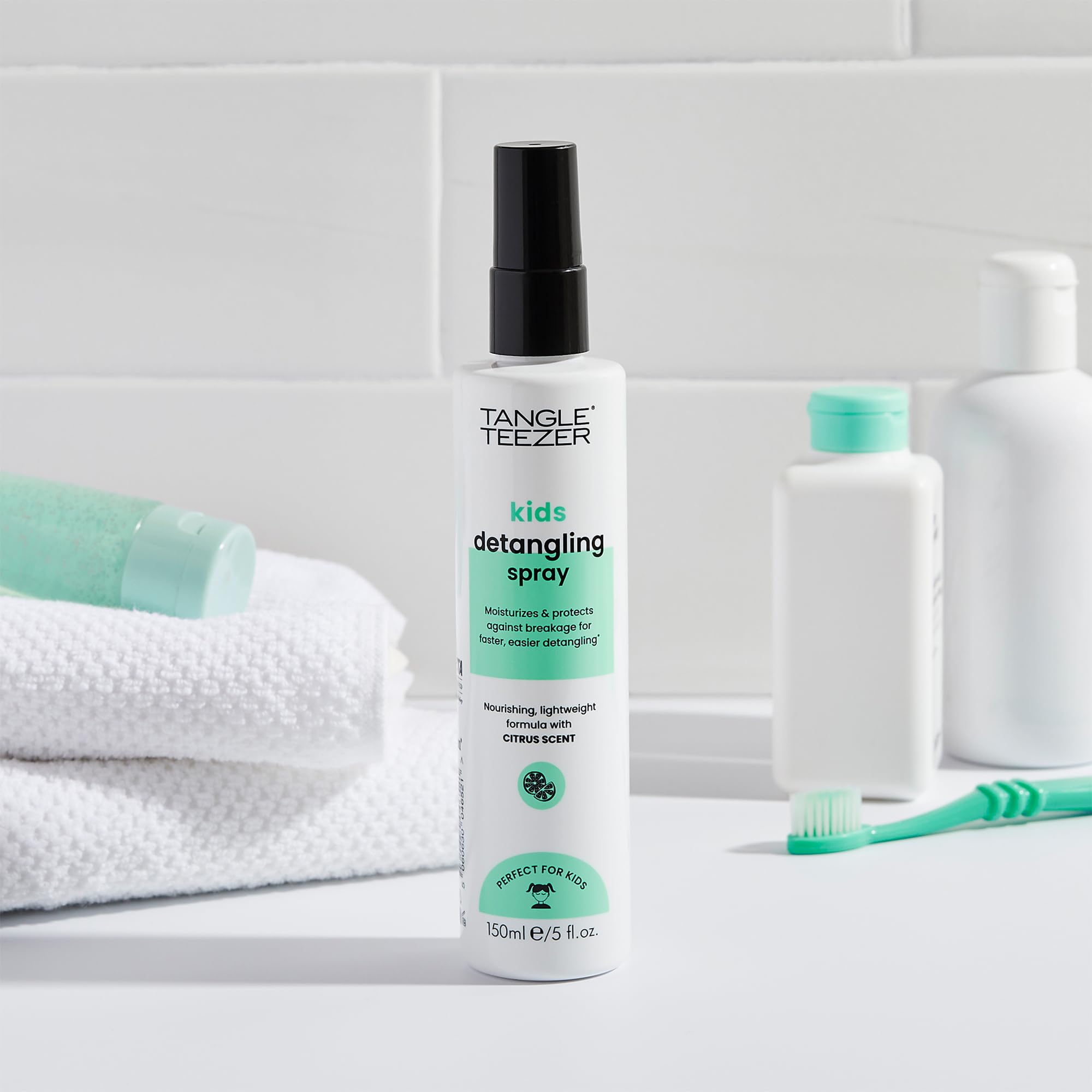 Tangle Teezer Entwirrungsspray für Kinder – Keine Knoten, Keine Tränen – Frischer Zitrusduft – Vegan & Ohne Tierversuche – Sanftes & Schnelles Entwirren (Packung mit 2)