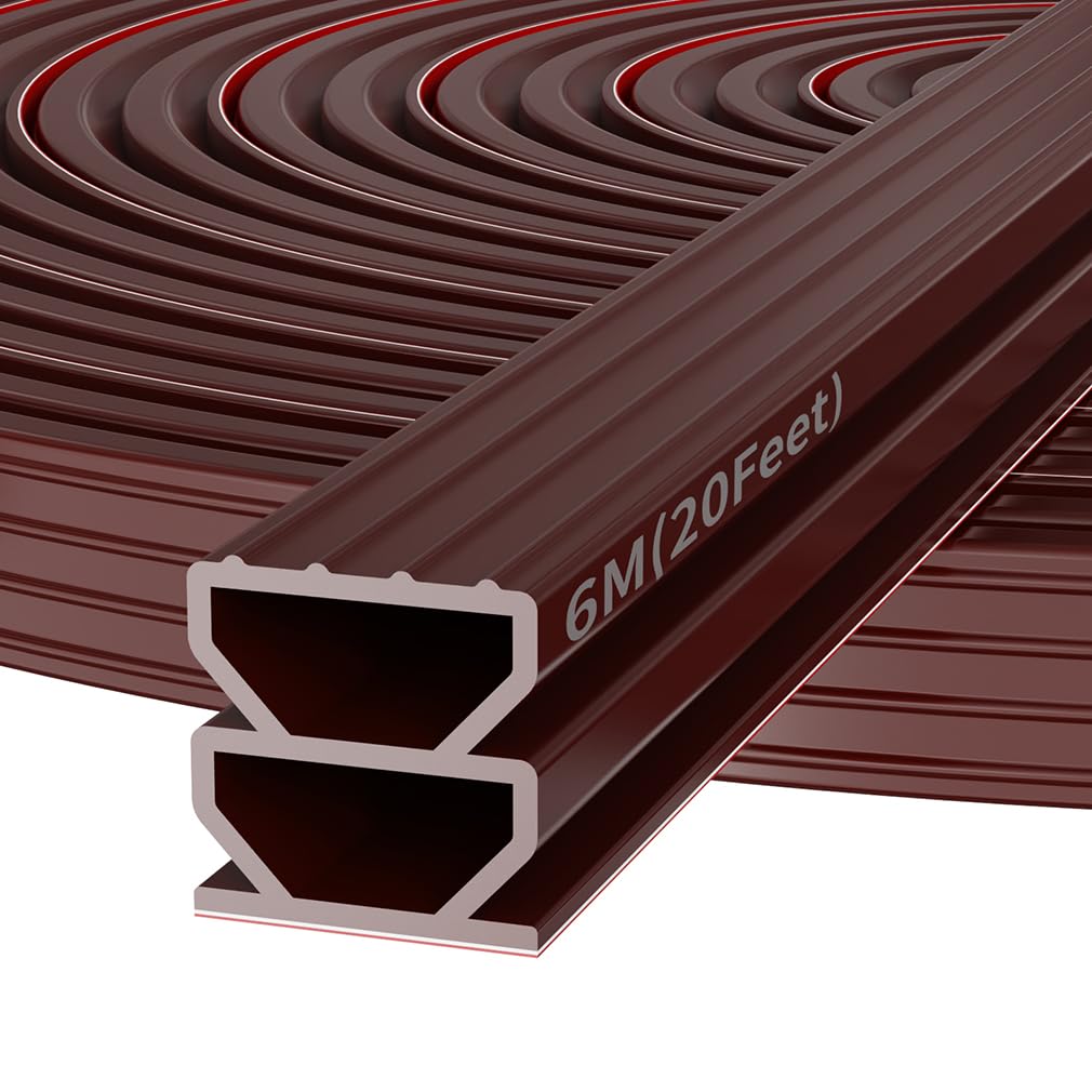 Nastro sigillante autoadesivo guarnizione per porte guarnizione per porte in gomma guarnizione per finestre guarnizione in gomma per porte nastro sigillante (marrone-1cm*6m)
