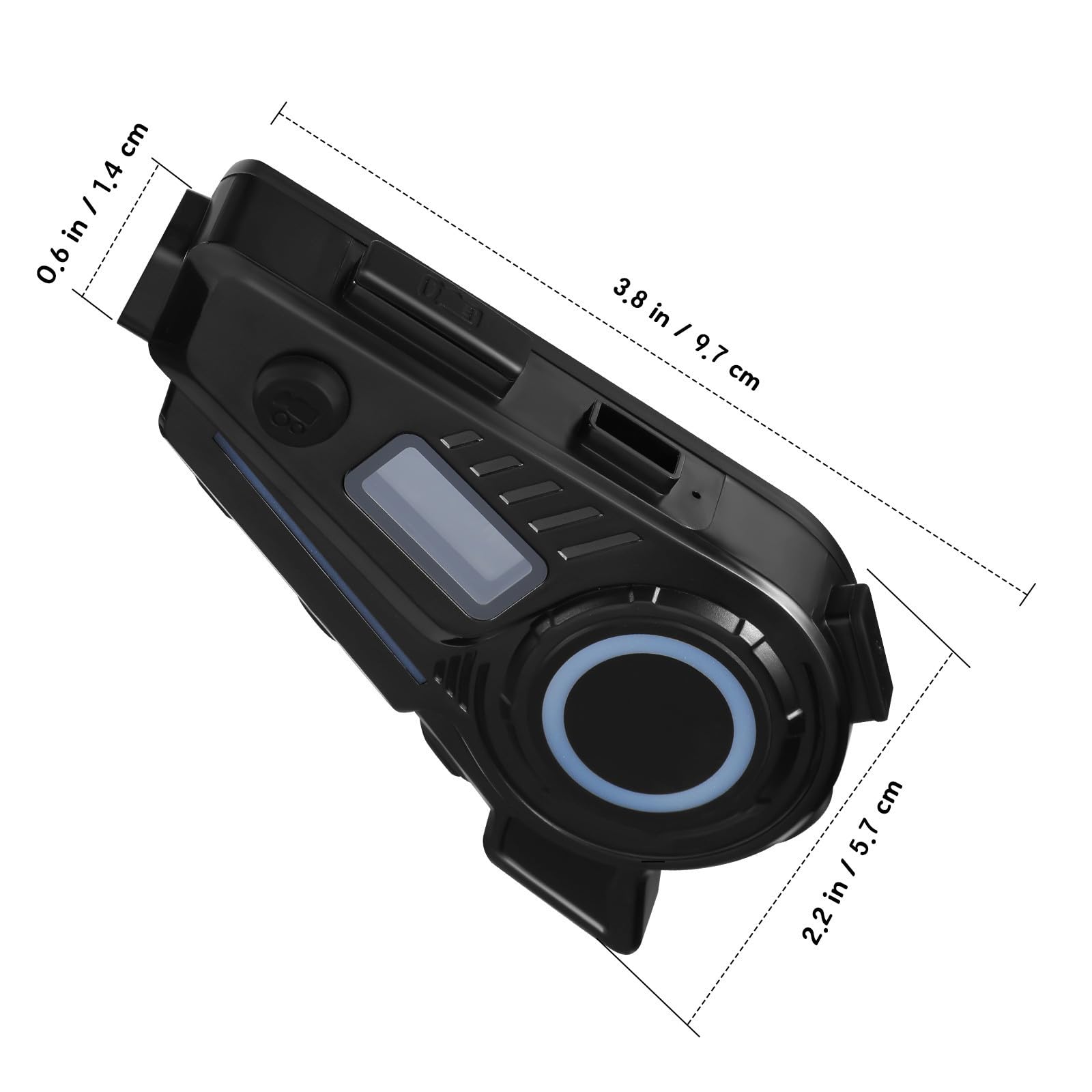 FRCOLOR Auricolare Wireless per Casco K19 32 Gb Abs Nero Ip65