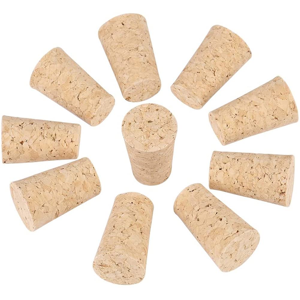 CTRLZS Wood Bottle Stopper, Corks,Tapered Cork Wooden Beer Bottle Stopper for Wine Making Craft,for Wine Bottle 30Pcs