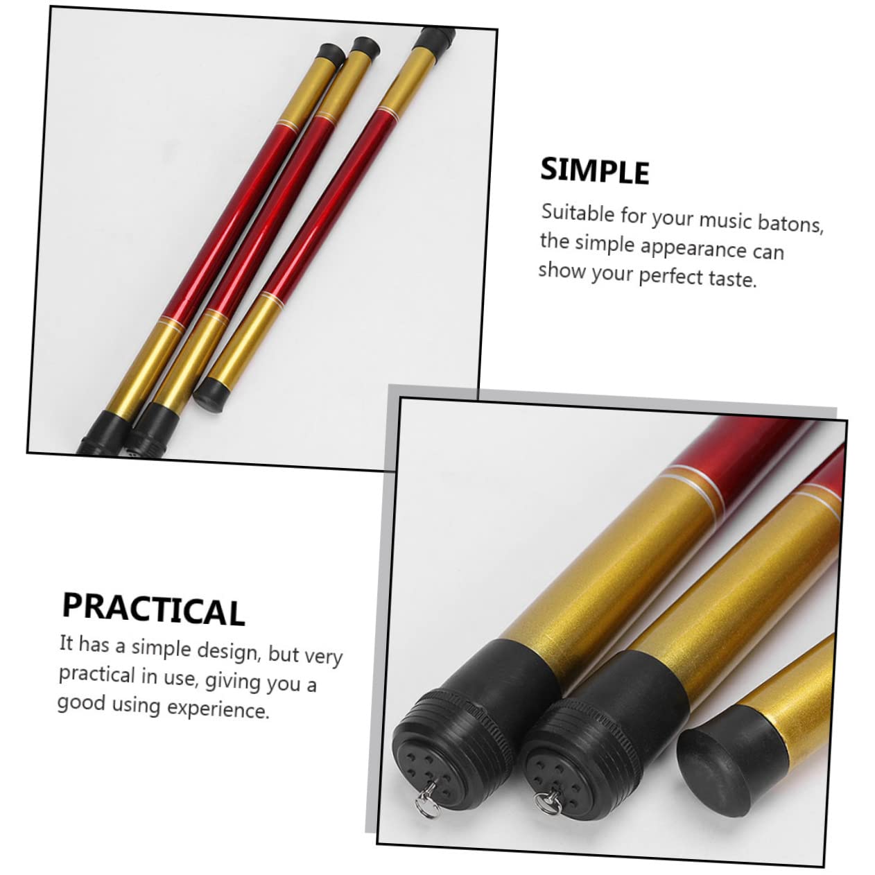 FUNOMOCYA Elegant Storage Tube 2pcs Glass Fiber Storage Holder for Conducting Stick