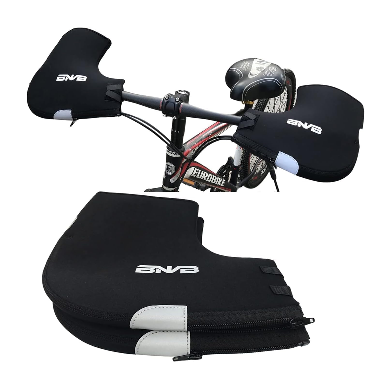 PLATTBK Fahrrad Lenker Handschuhe Mountainbike Lenkerstulpen lenkerhandschuhe Radsport-Handschuhe Winter Warm Winddicht Wasserabweisend Reflektierend
