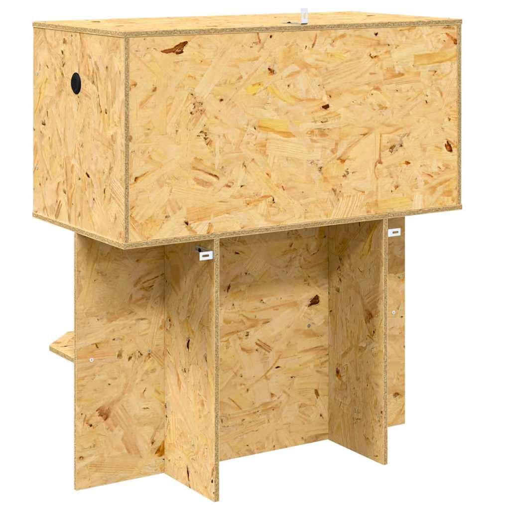 Terrarium Ścienne OSB Brązowe 80 x 40 x 90 cm, wybieg gadów lub gryzoni z wbudowanymi półkami, stabilny montaż ścienny i łatwa pielęgnacja