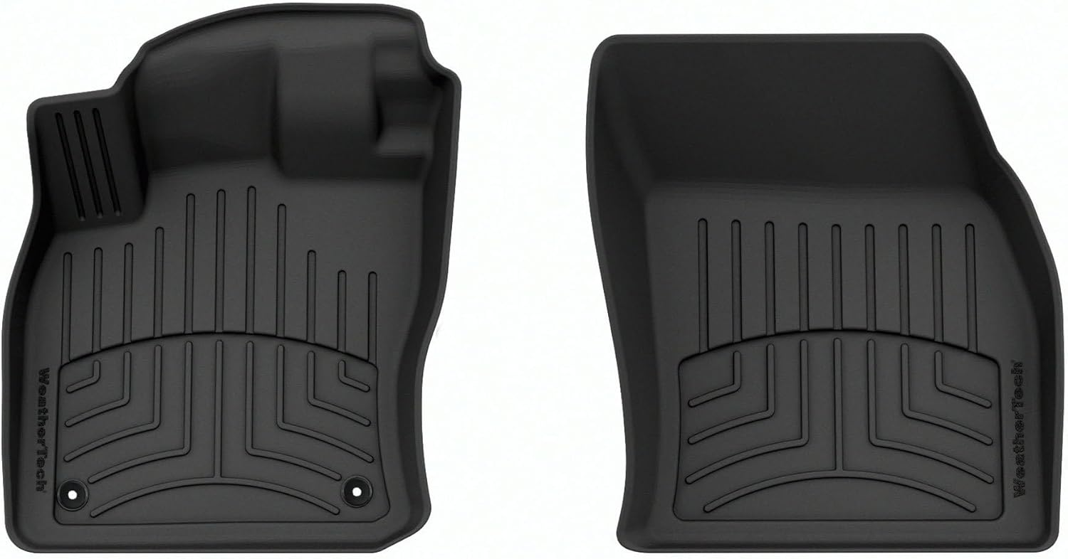WeatherTech FloorLiner HP Custom Fit Floor Mats for VW Taos 1st Row (4416631IM), Black