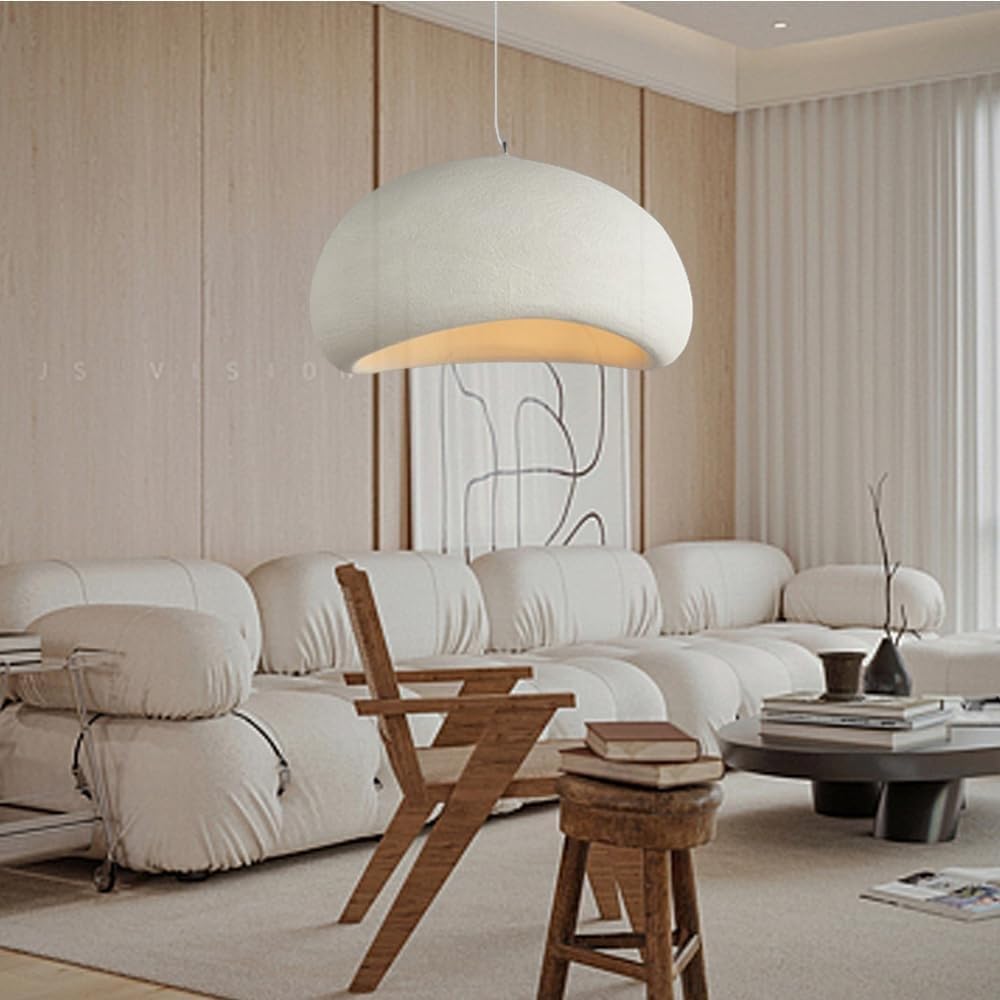 Stesulfr Pendant Light Japanese style wabi-sabi Hanging Lamp retro personality E27 kitchen island chandelier polystyrene lampshade restaurant lamp table ceiling lighting suitable bedroom living room
