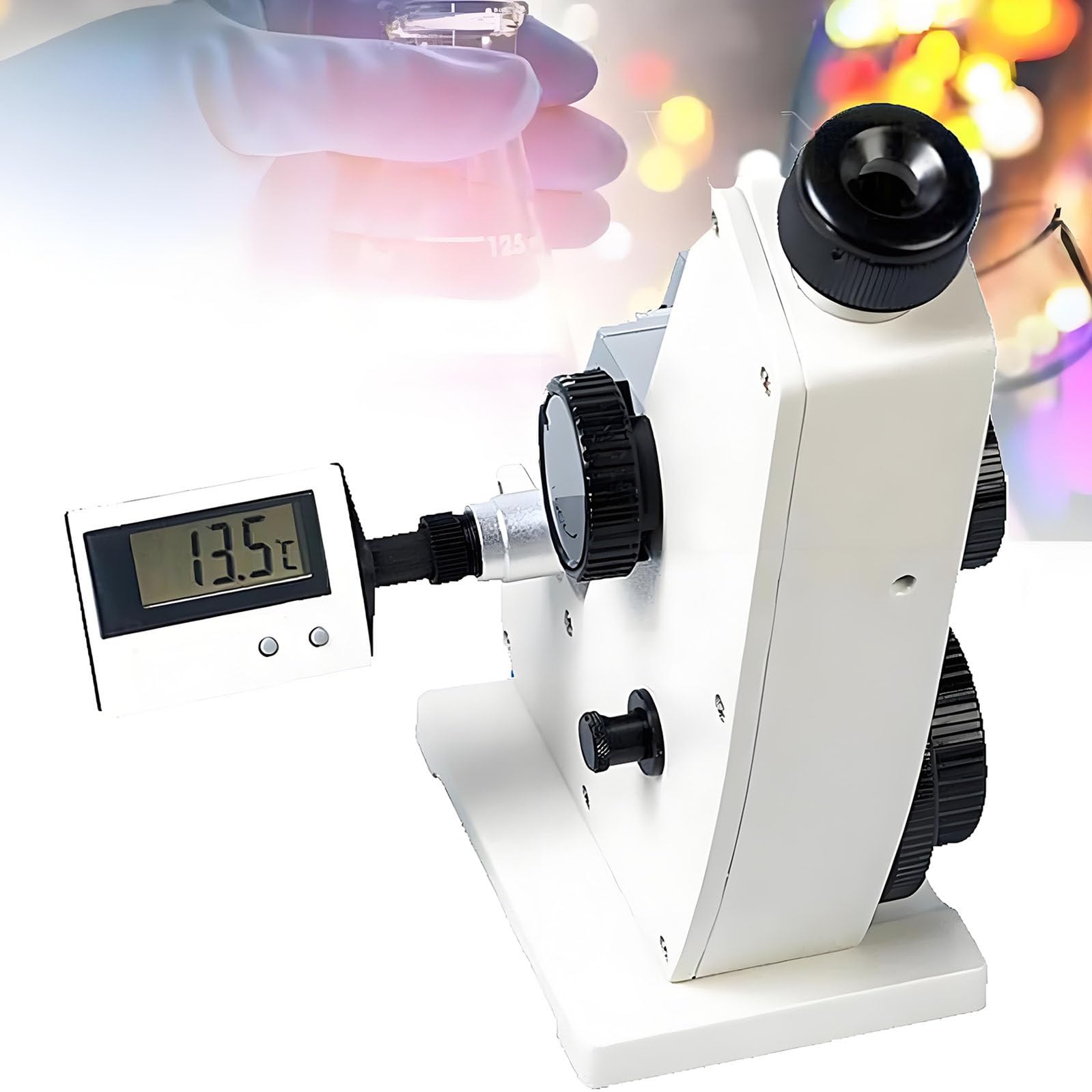 Refractómetro Abbe, Refractómetro Monocular Digital Brix Con Termómetro, índice De Refracción Nd 1,3-1,7, Brix 0-95%, Precisión 0,0002, Para Laboratorio, Industria Petrolera, Educación Científica