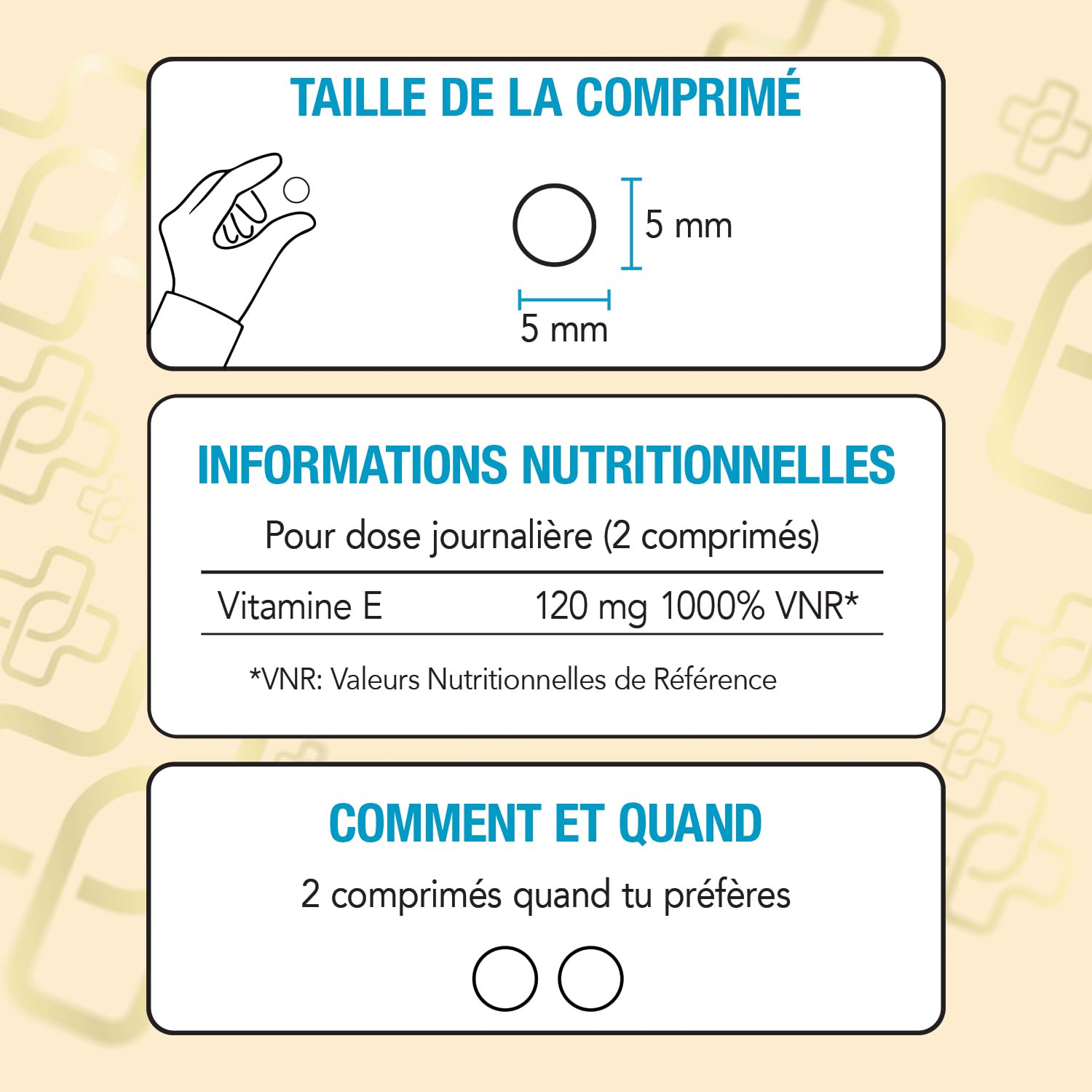 Vitamine E Pure 120mg Par Dose 178UI PiùLife, 365 Comprimés Complément Alimentaire Vitamine E Visage Peau, Yeux Vue, Vitamine Cheveux, Bien-être Antioxydant, 2 Comprimés Par Jour