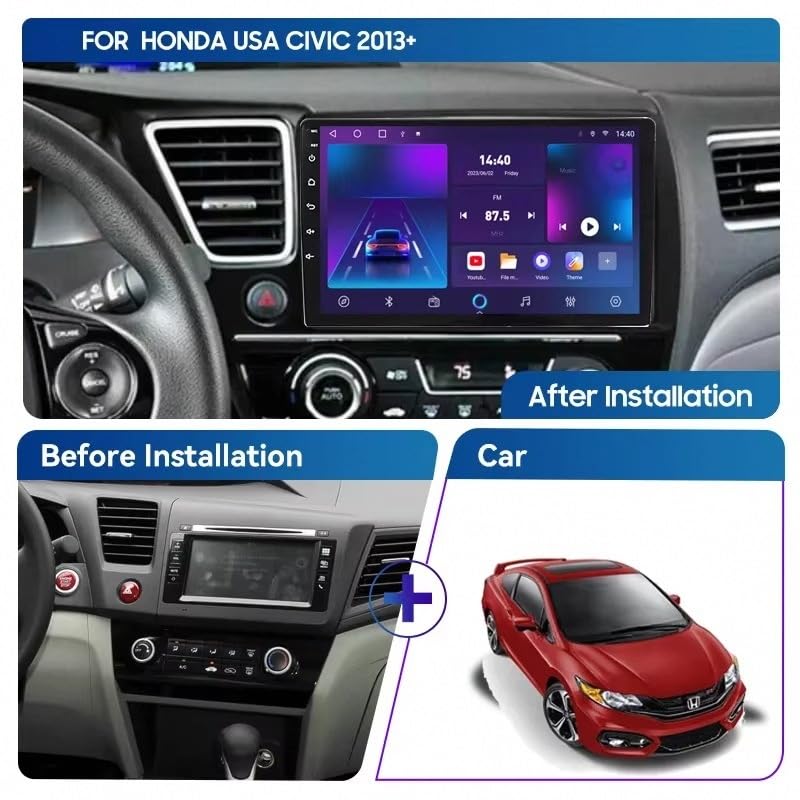 Radio coche 2 DIN con pantalla táctil fluida y Android Auto inalámbrico 2