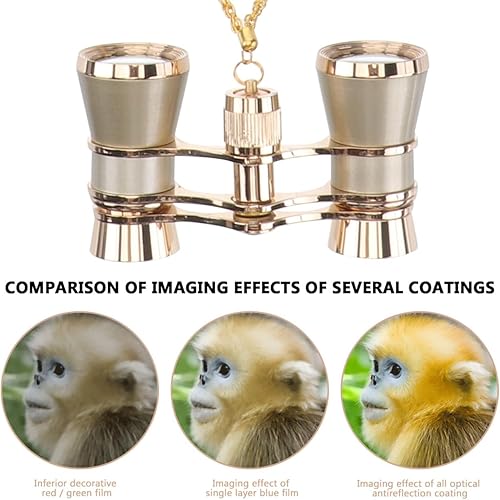 Miniatura 3 de TEHAUX Gafas de ópera, prismáticos de ópera de alta definición para mujeres, 3 x 25 pulgadas, portátil, gran angular, visión nocturna, cine,