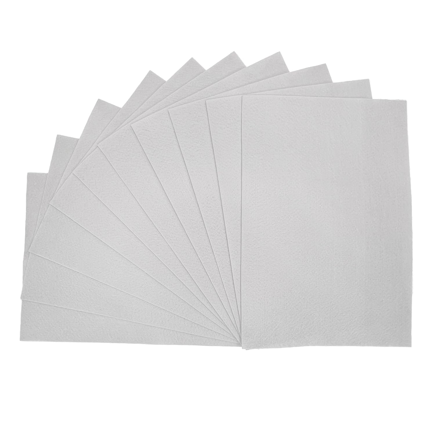 Silver Craft Felt Fabric Premium Material for Art Sewing Festive Decorations DIY Art Decor Table wear | A4 Felt Sheets, (Pack of 10)
