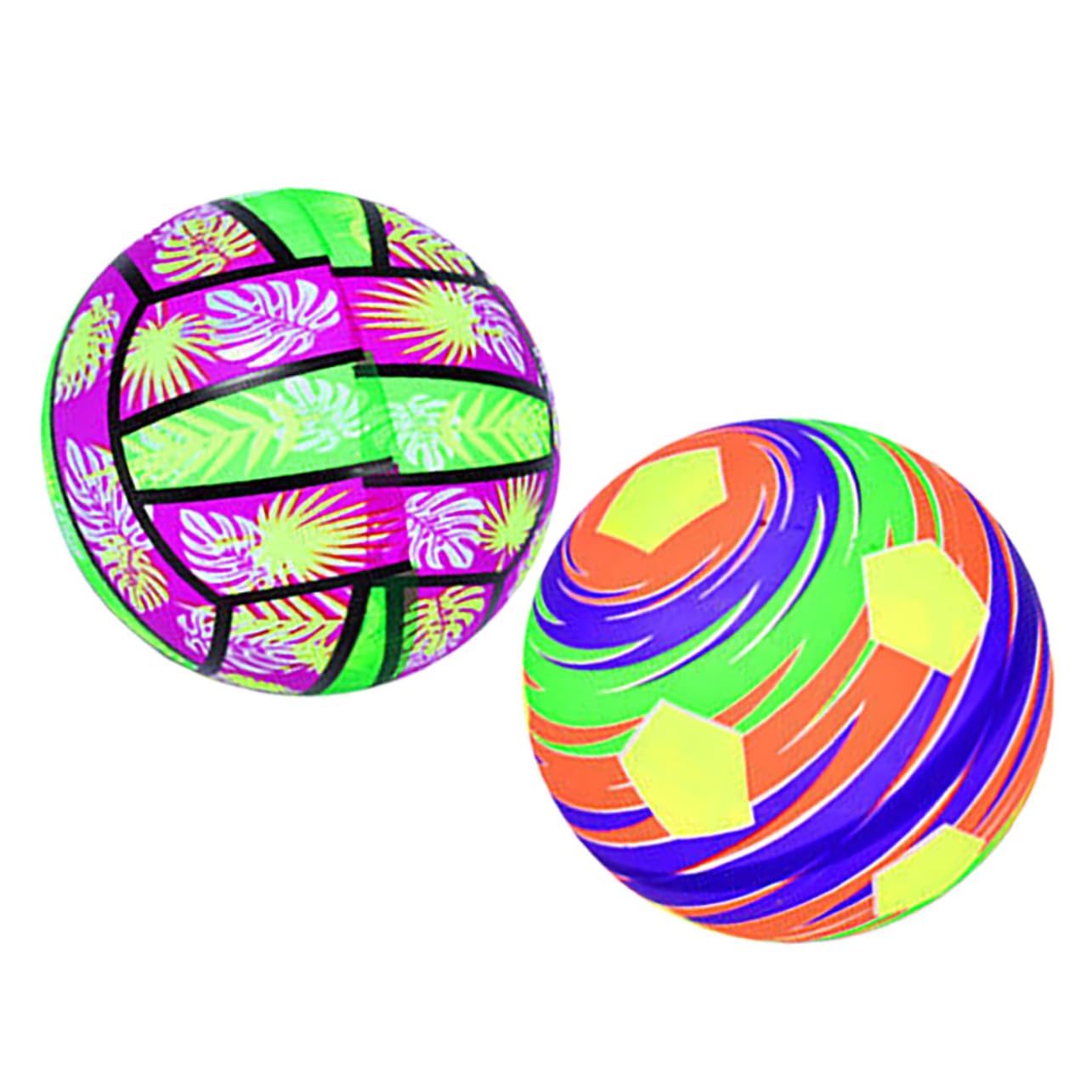 ifundom 2Pcs Glowing Soccer Balls Inflatable Sports Entertainment for Durable Plastic Material for and Backyard Games Random Style Design