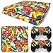 AXDNH Sticker Autocollant pour PS4 | Peau Slim PS4 | Autocollant en Vinyle À Motif Lego Coloré, Film Protecteur pour Plaque Frontale | Autocollant De Peau pour Contrôleurs De Console PS4 Slim,1797