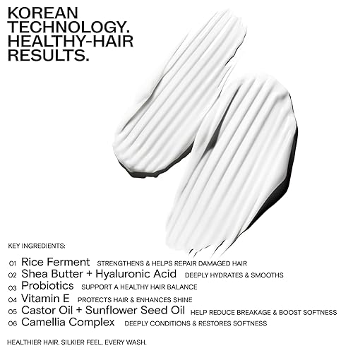 Miniatura 7 de Acondicionador coreano de hidratación profunda para cabello seco y dañado tratado, suaviza, desenreda, suaviza, agua de arroz, ácido hialurónico,