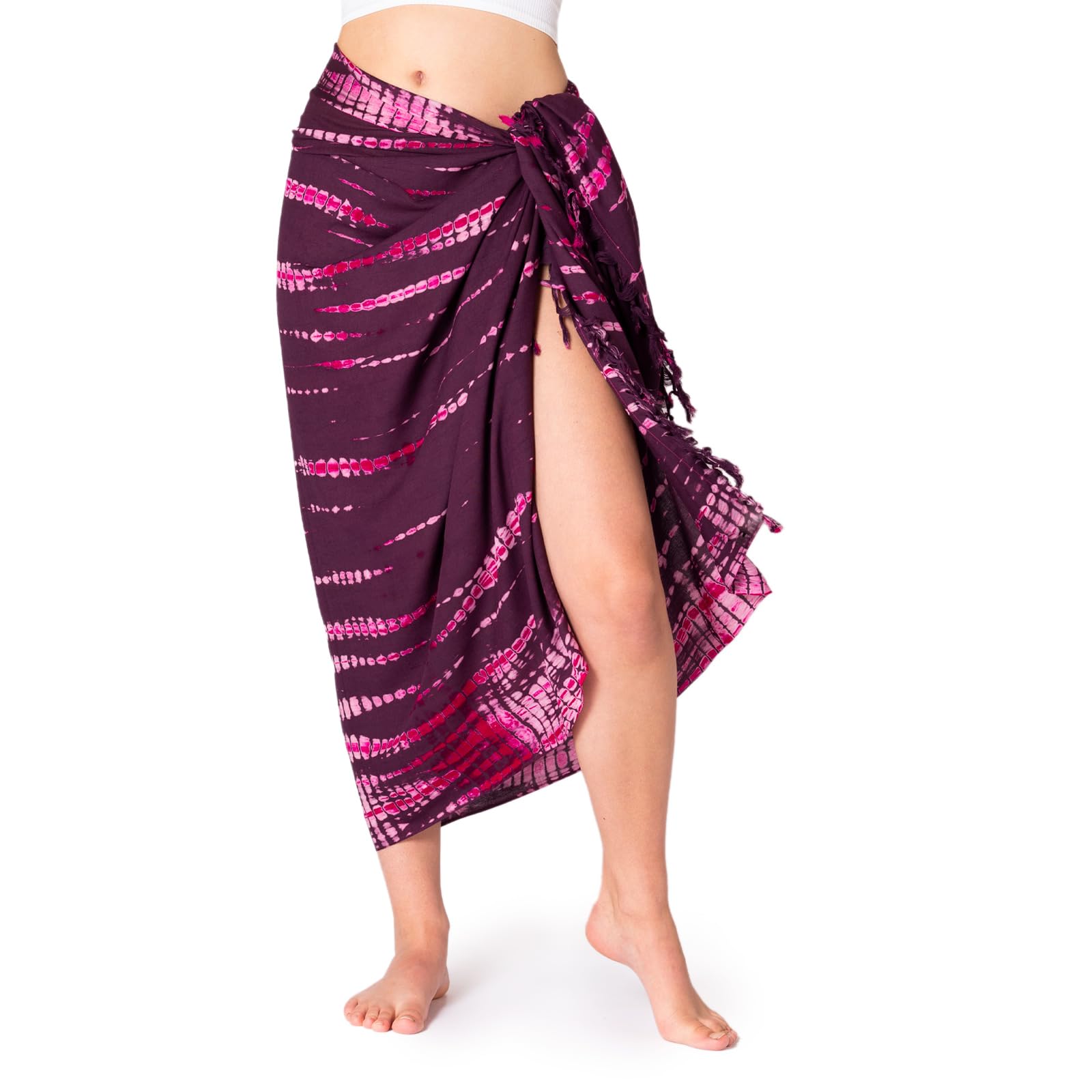 PANASIAM Sarong tiedye style, purple pink, 190x116cm