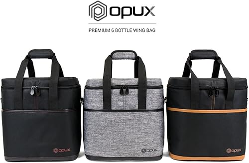 Miniatura 8 de opux Bolsa de vino, bolsa enfriadora de vino para 4 botellas, bolsa térmica de vino para viajes, picnic BYOB, bolsa portátil acolchada a prueba de
