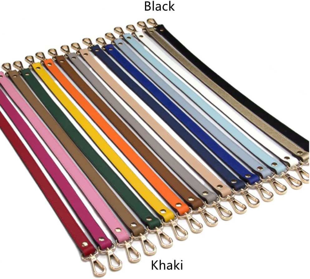 ESUPPORT Purse Straps Replacement Leather Handbags Shoulder Bag Wallet DIY 23.62 Inch Long (Black) - Image 8