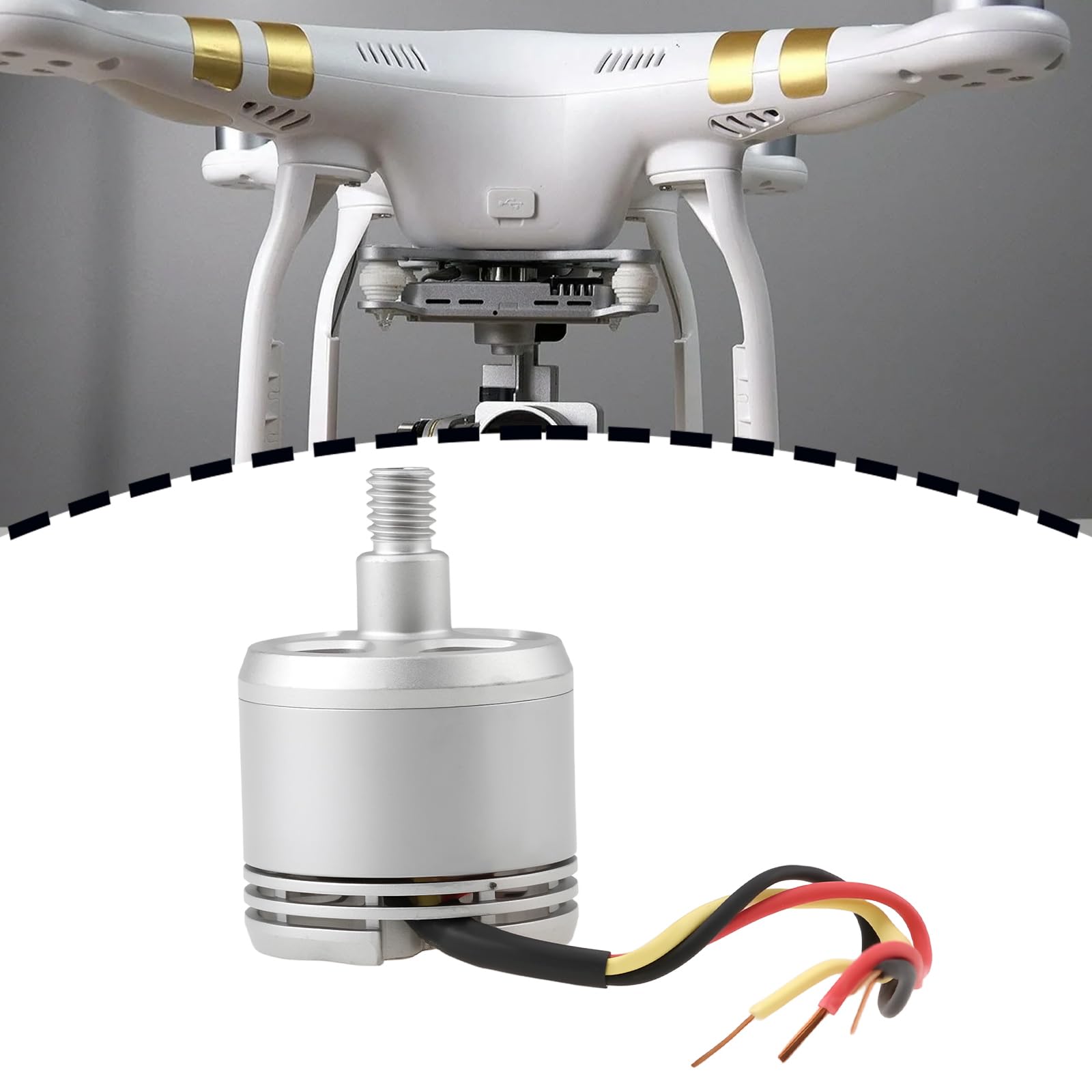 EMSea 2pcs 2312A CCW/CW Brushless Motor 800rmp/v Compatible with DJI Phantom 3 4K - Image 3