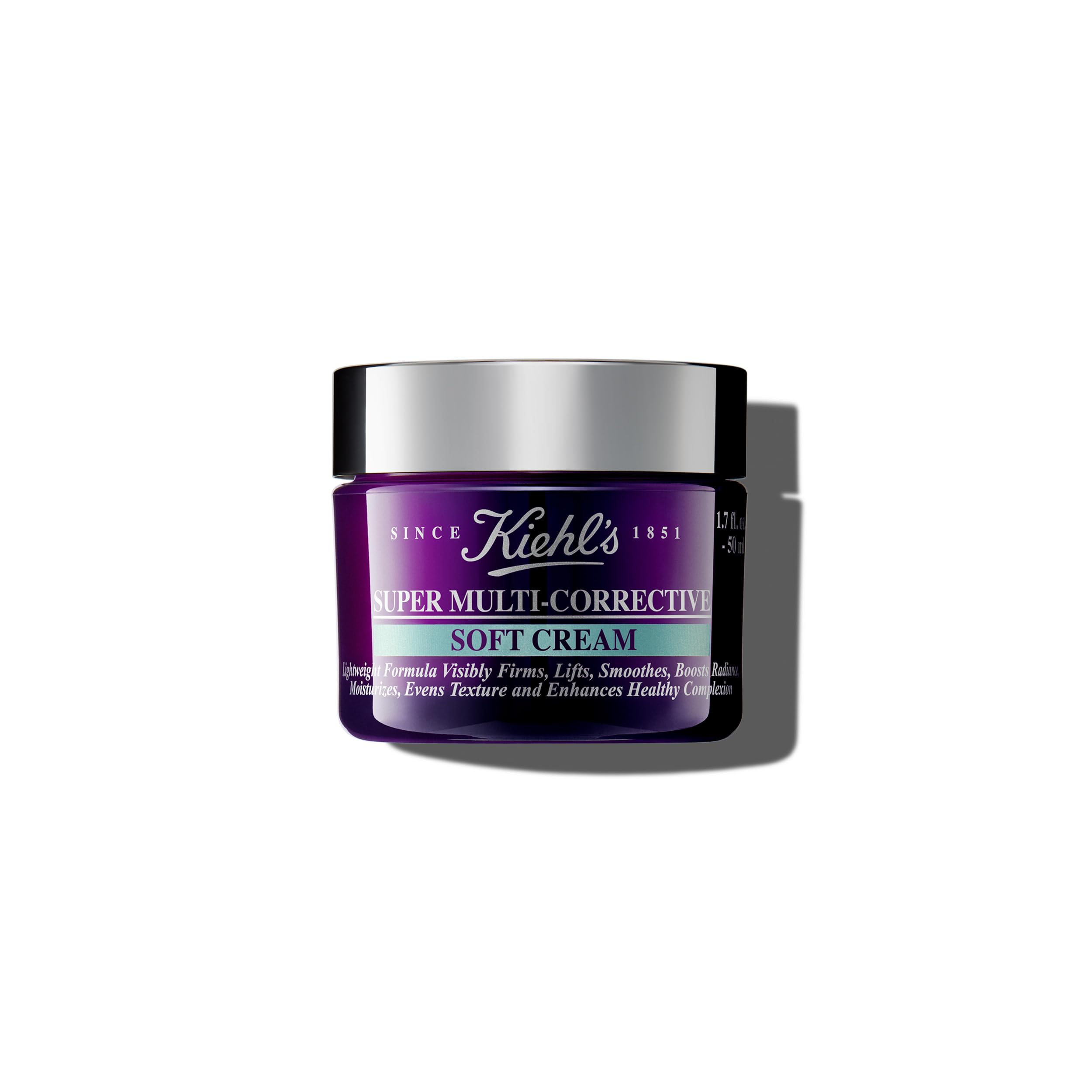 Kiehl's, Crème Super Multi-Corrective Soft, Crème Correctrice Anti-Âge Visage et Cou, Atténue les Rides et 7 Principaux Signes de l'Âge, Rafraîchissante, pour Peau Mixte/Grasse et Sensible