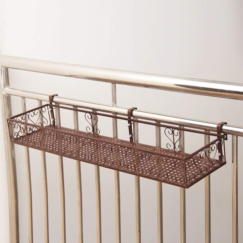 Biały stojak na kwiaty do zawieszenia na ścianie, na balkon, do domu, ogrodu, na taras, dekoracja, regał prezentacyjny, regał na rośliny, 100 x 20 x 12 cm