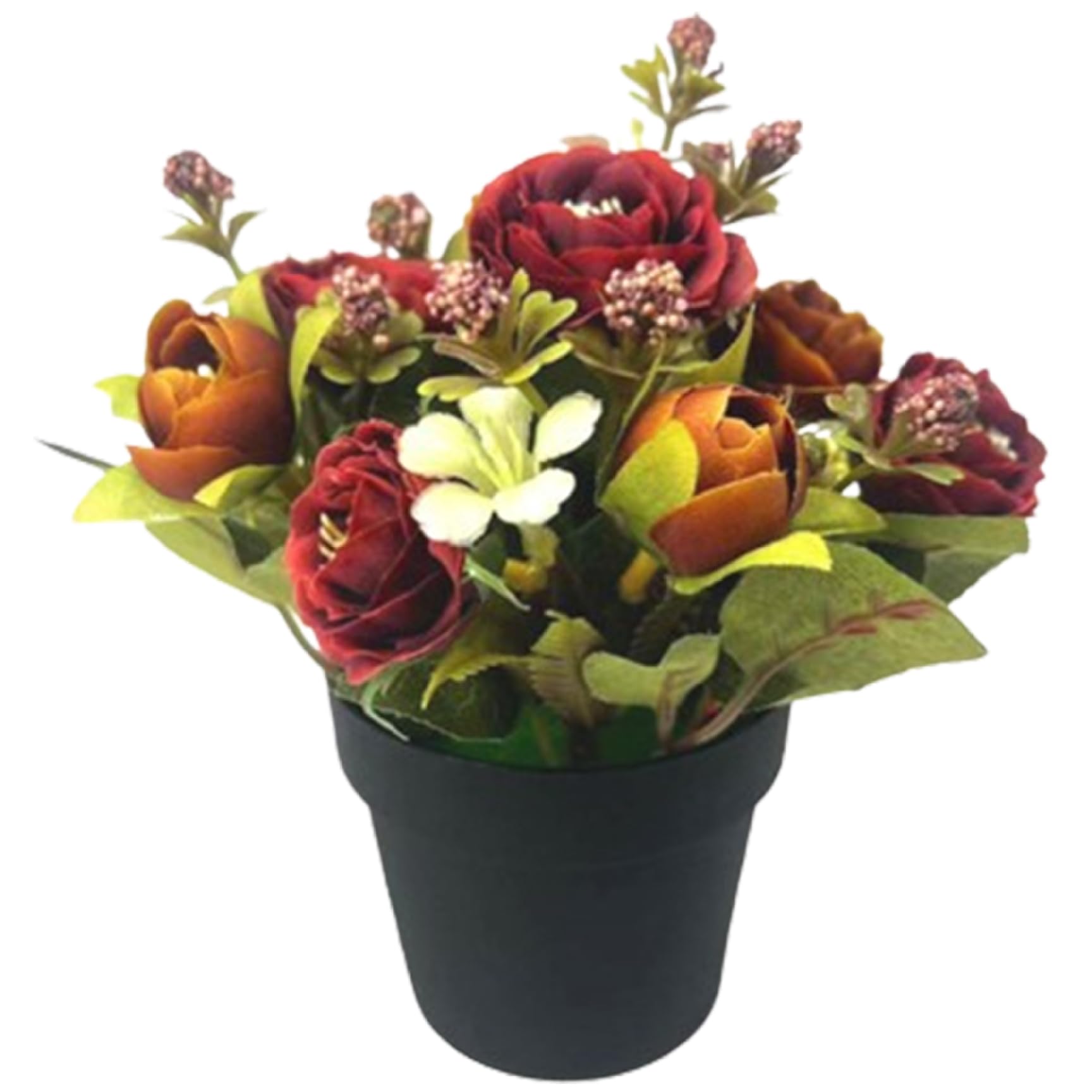 Roses artificielles en pot sans entretien déco table basse